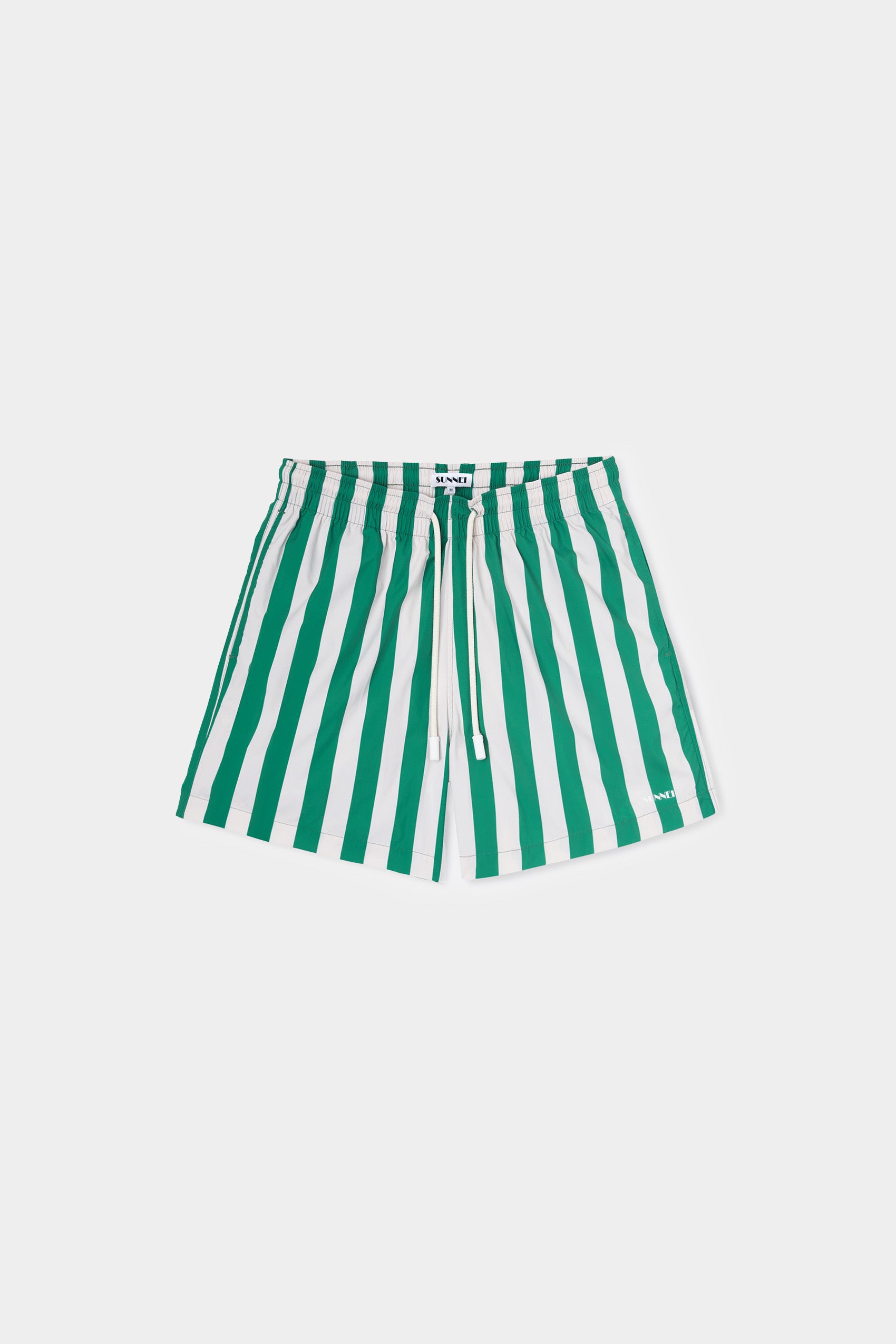SWIM SHORTS off white green stripes – SUNNEI