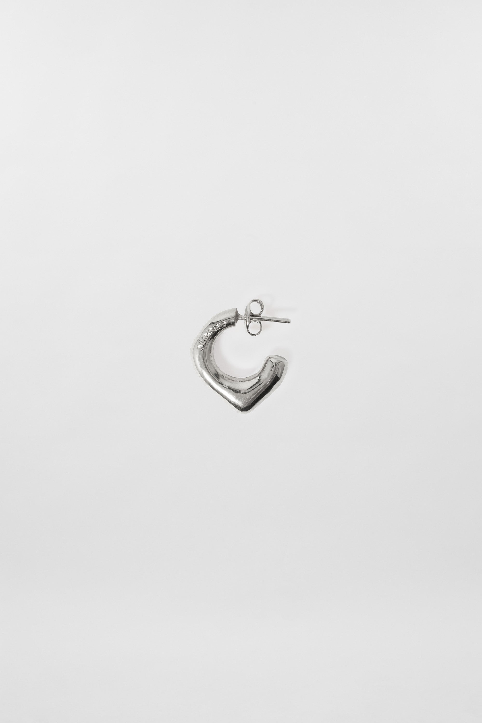 SINGLE METALLIZED EARRING / silver – SUNNEI