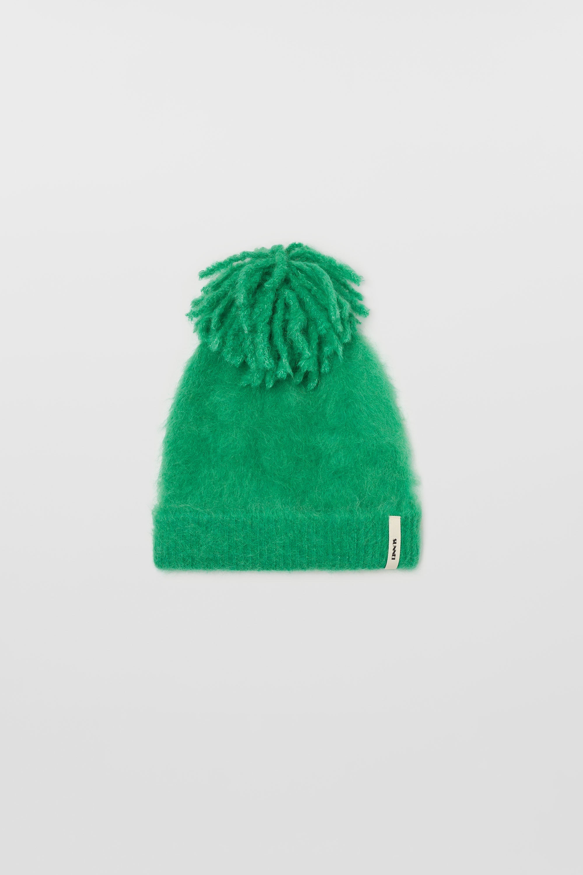 HAIRY KNIT CHUNKY BEANIE / bright green – SUNNEI