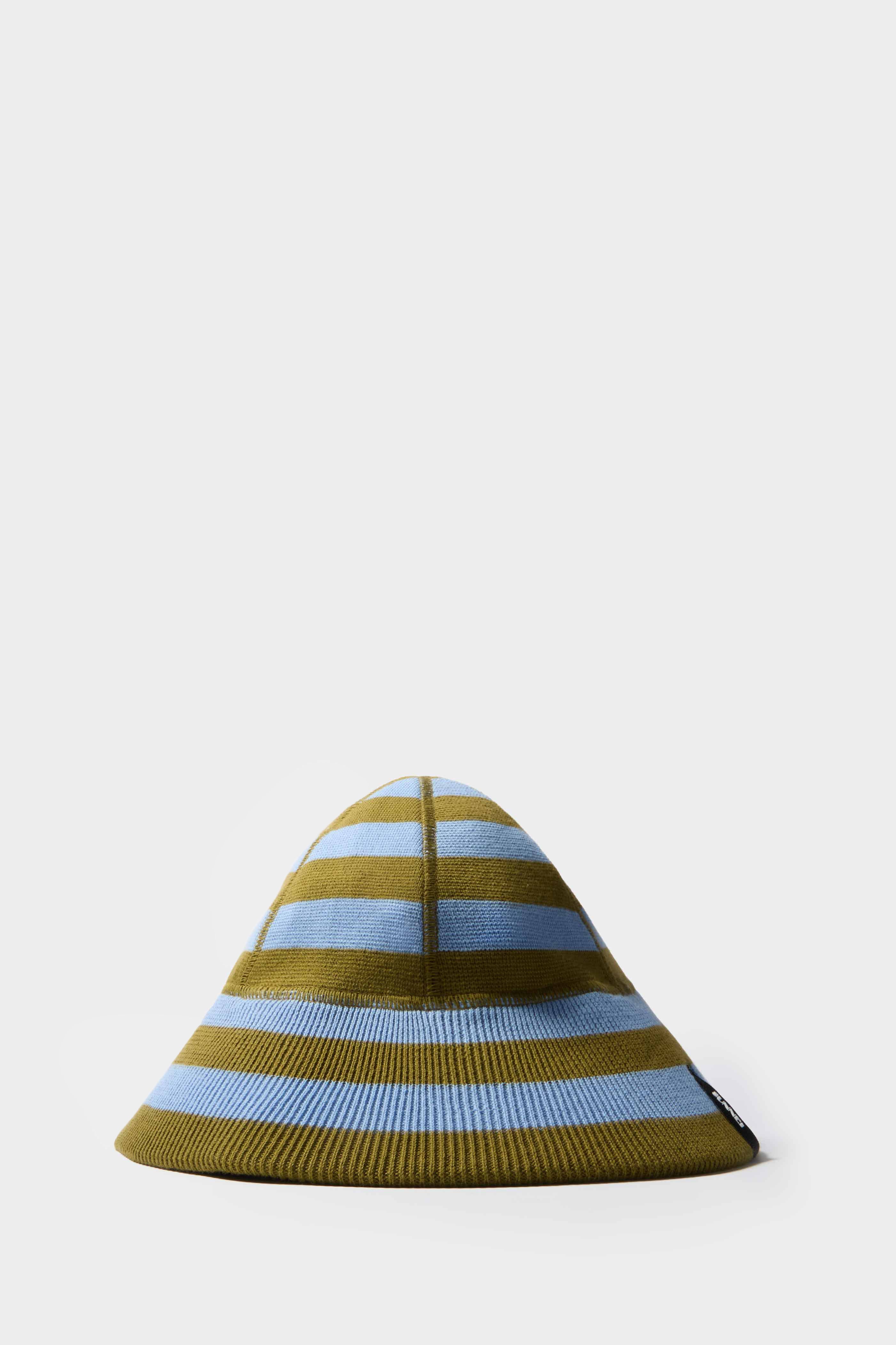 MAGLIAUNITA BUCKET HAT / green and blue stripes