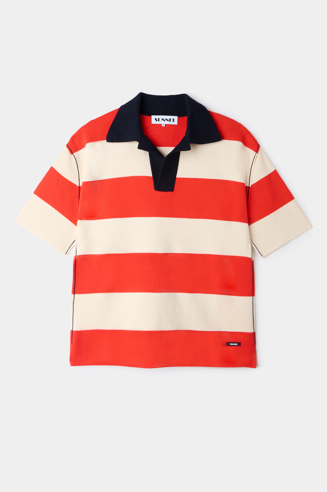 Orange striped outlet polo