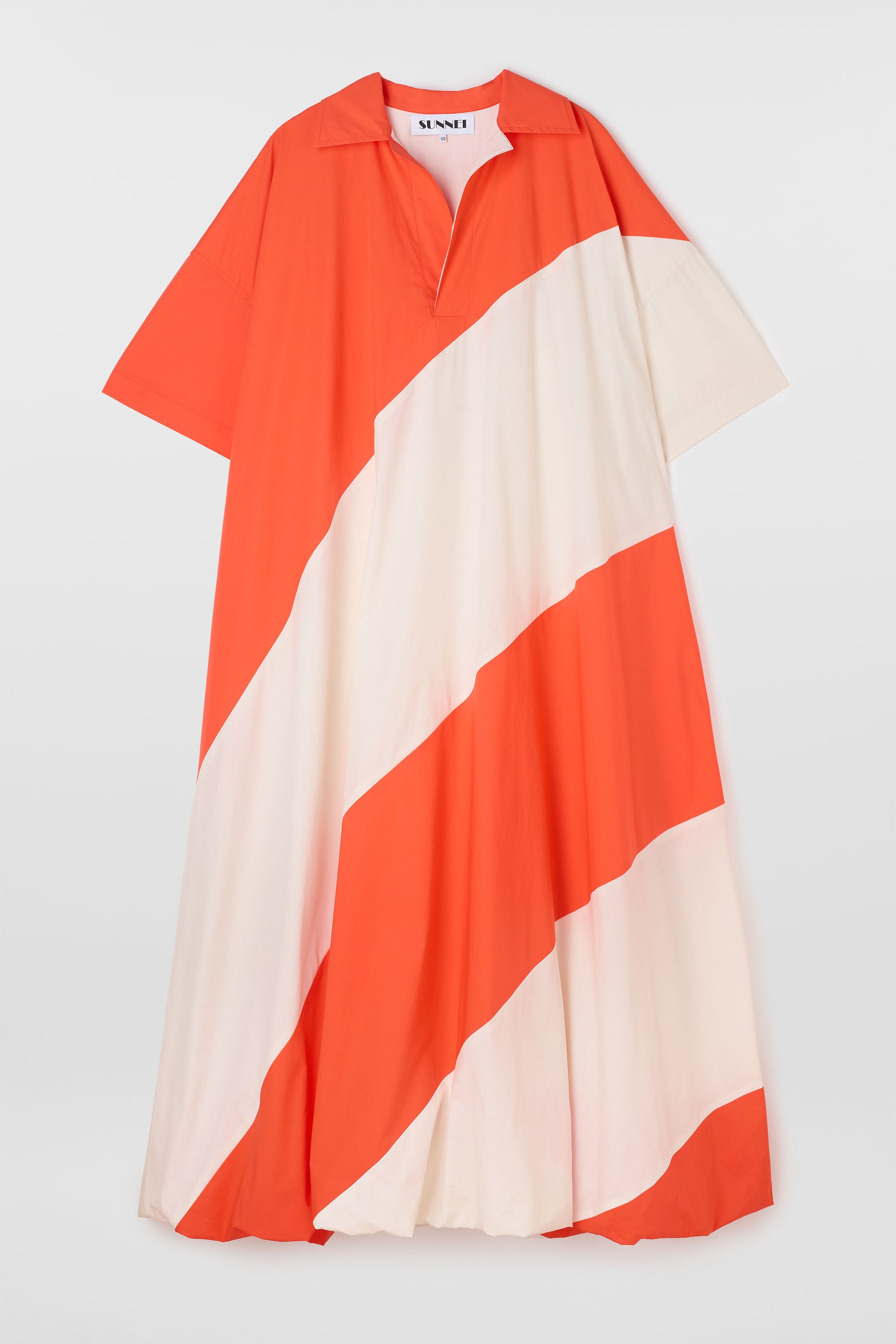 PUFFY POLO DRESS / bright orange & light yellow SUNNEI PUFFY POLO DRESS / bright orange & light yellow SUNNEI