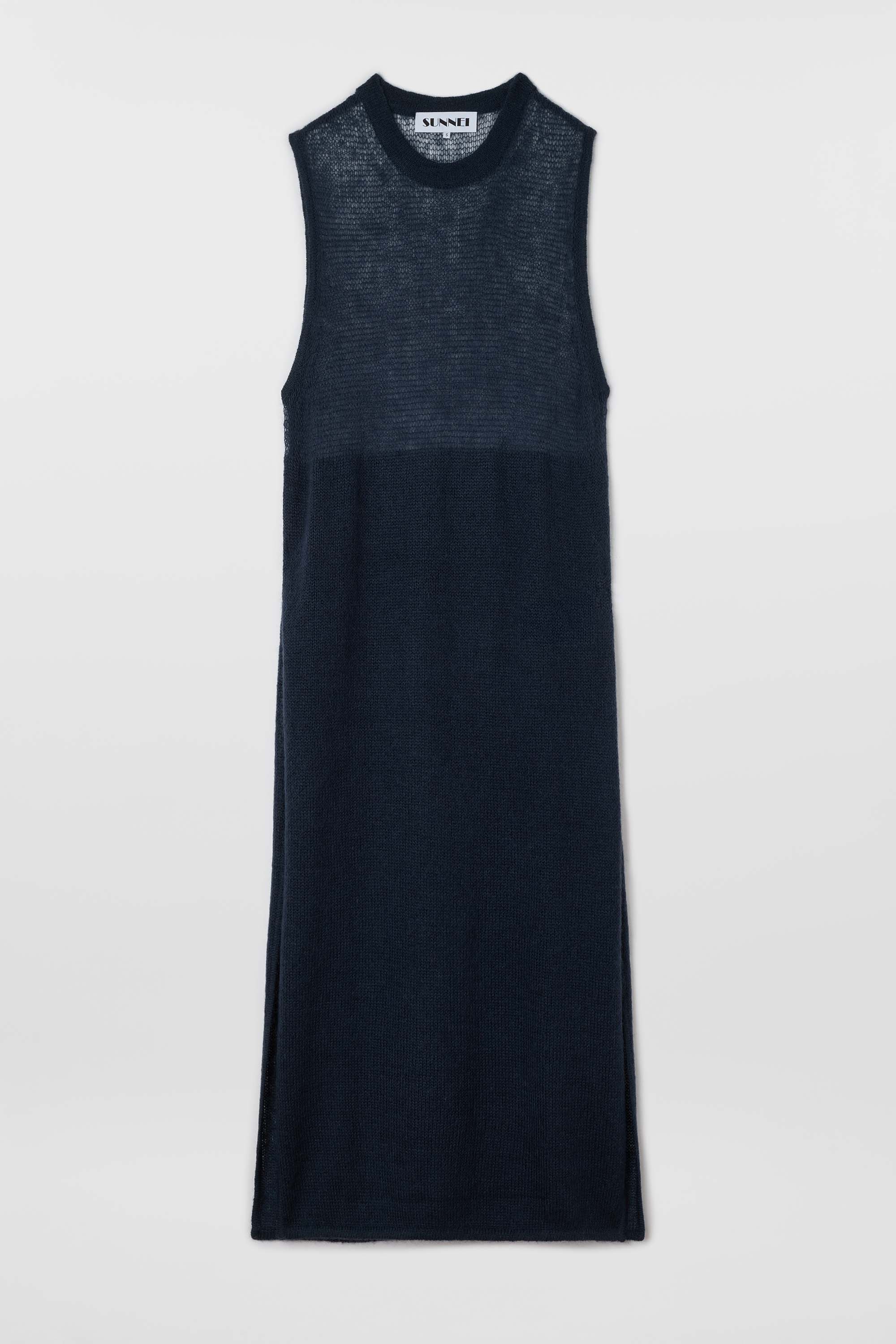 LONG VEST MOHAIR / deep blue – SUNNEI