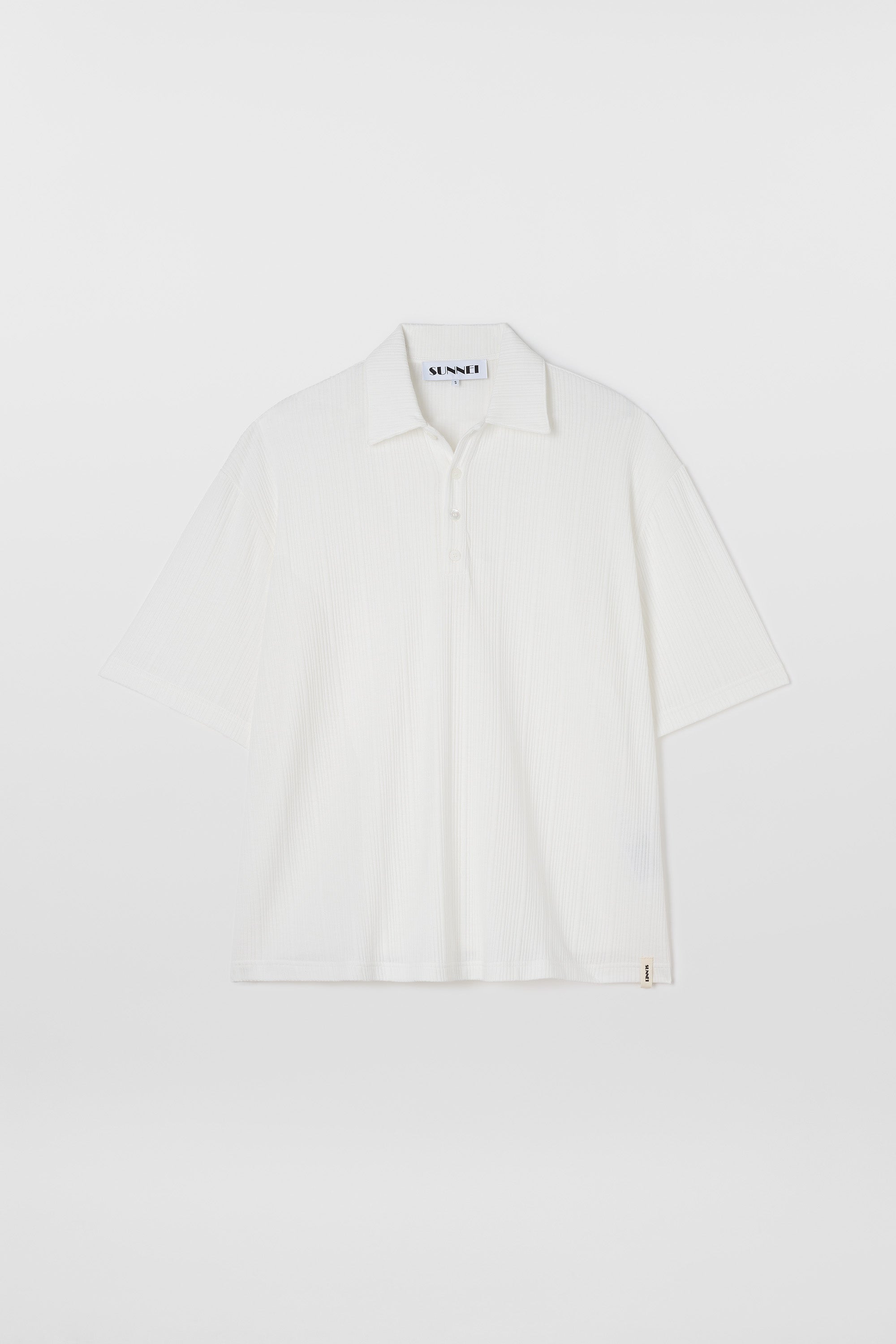 Tシャツ・カットソー SUNNEI Woman Polo Shirt White RTWXTOP017 0117 PUFFY POLO / white / silk – SUNNEI