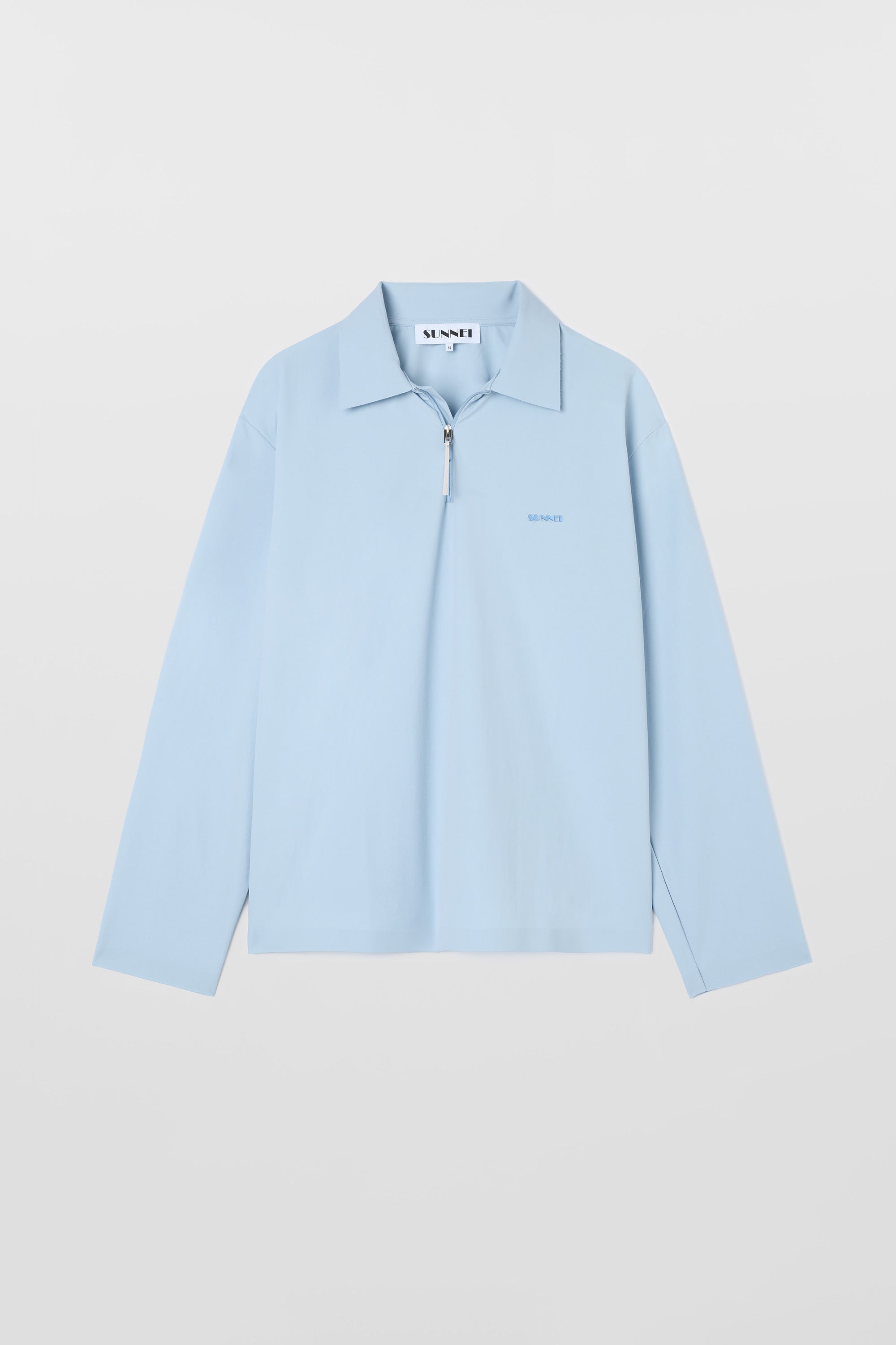 LONGSLEEVE POLO W ZIP / azure – SUNNEI