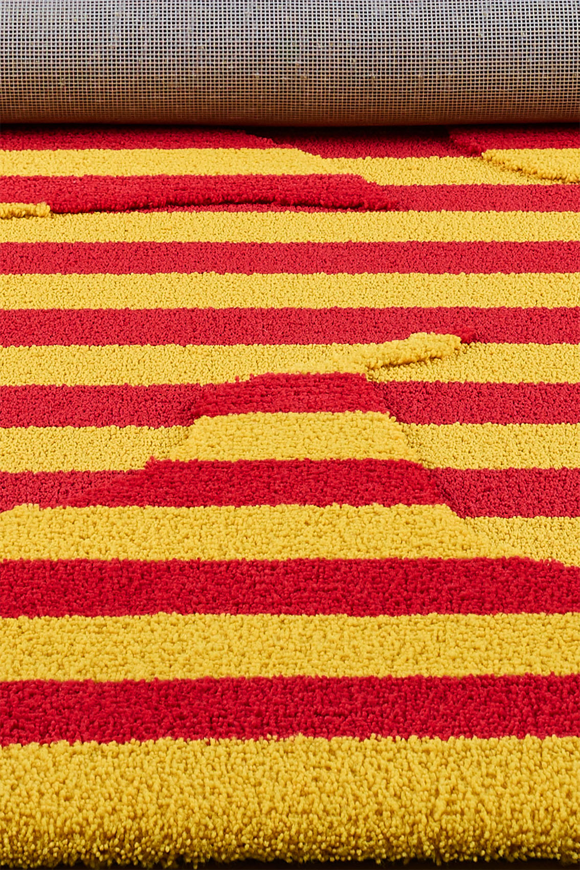 FARFALLATEE RUG / yellow & red stripes