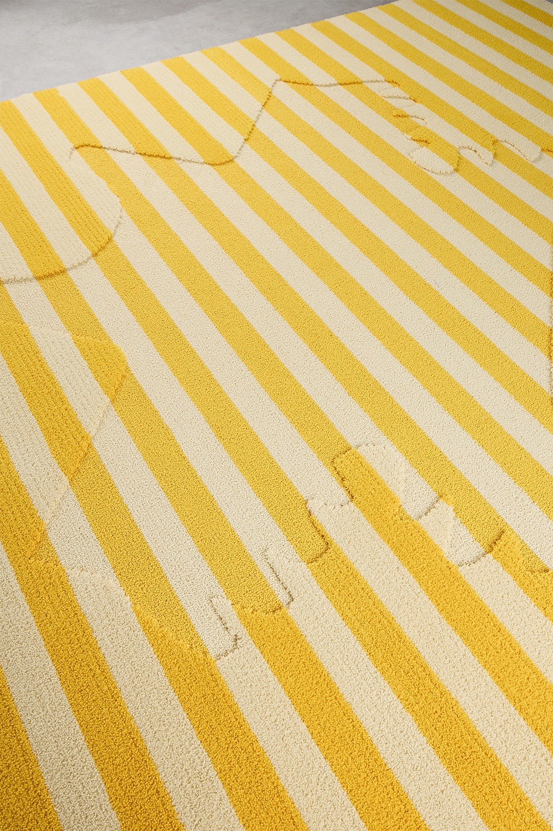 STELLATOP RUG / yellow & beige stripes