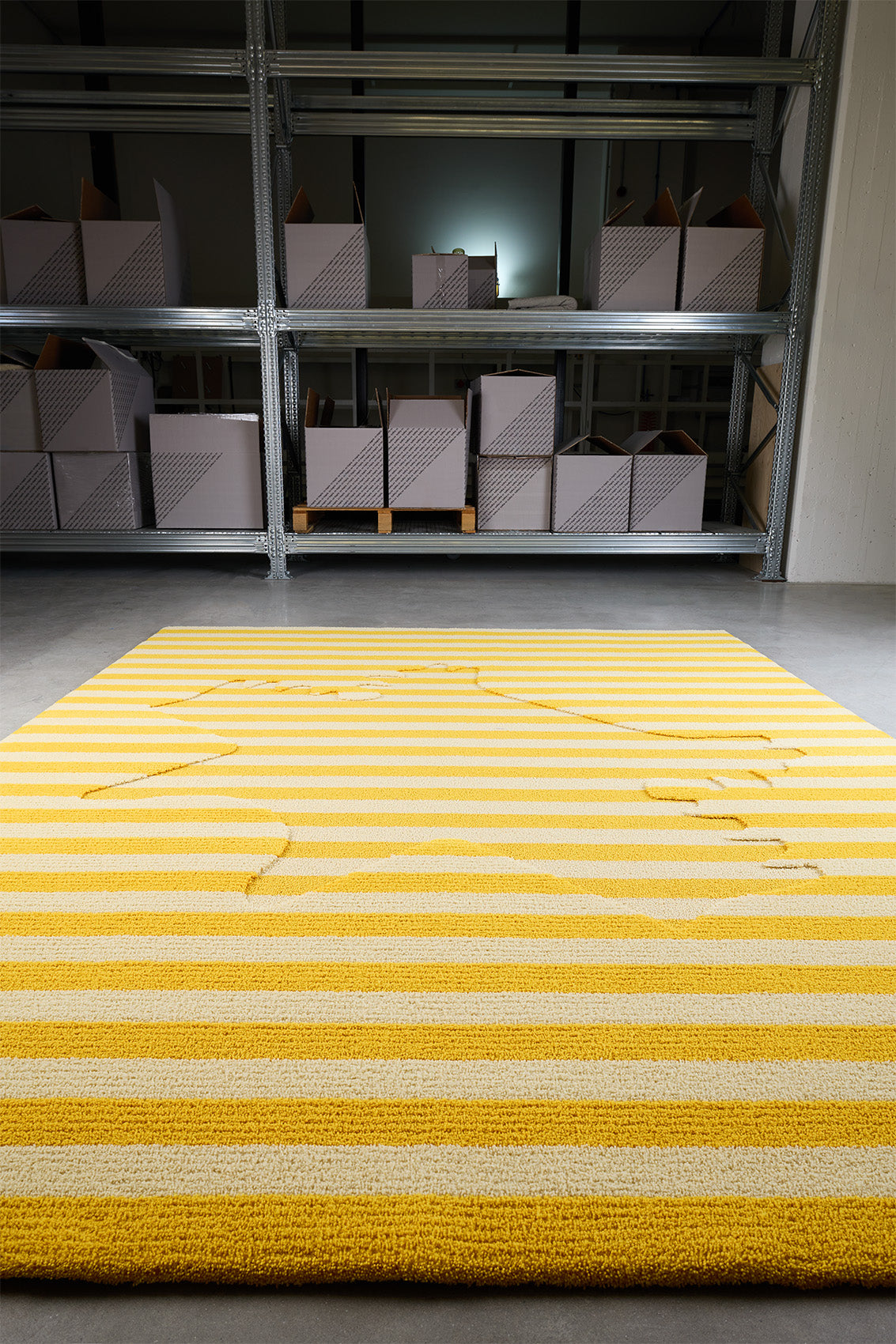 STELLATOP RUG / yellow & beige stripes