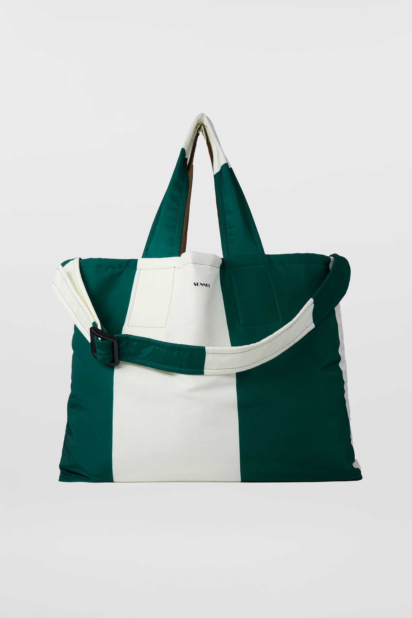 EVERYDAY REVERSIBLE BAG / off white, green & beige