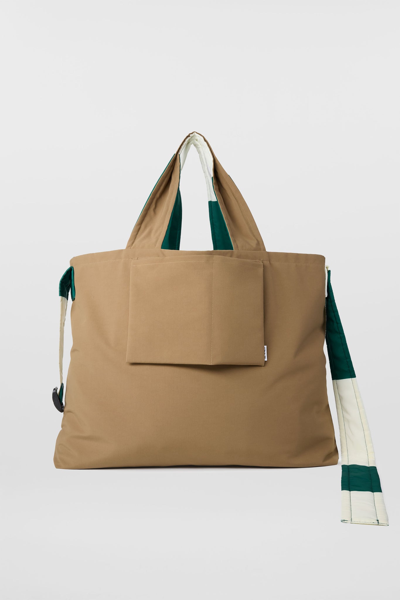 EVERYDAY REVERSIBLE BAG / off white, green & beige