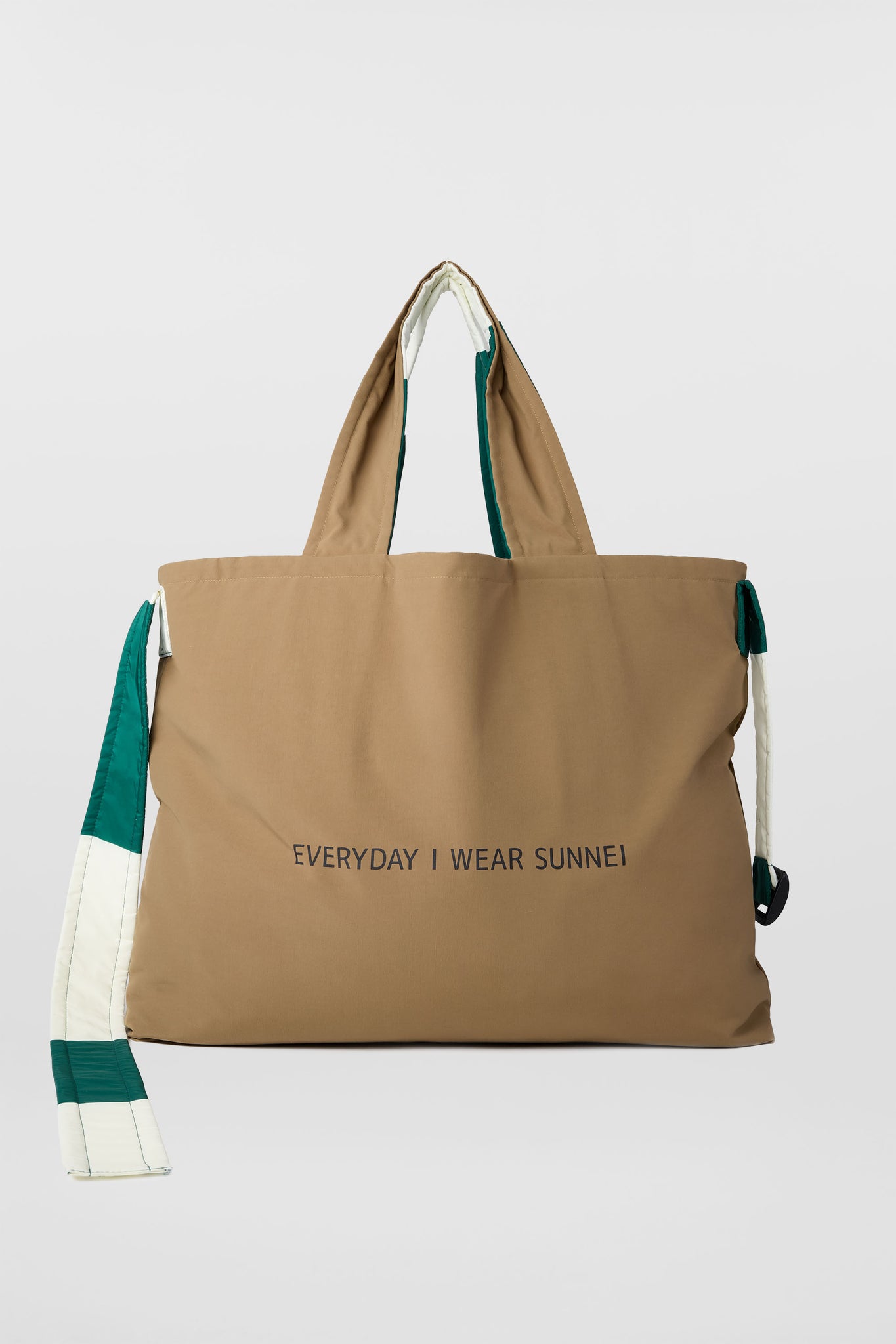 EVERYDAY REVERSIBLE BAG / off white, green & beige