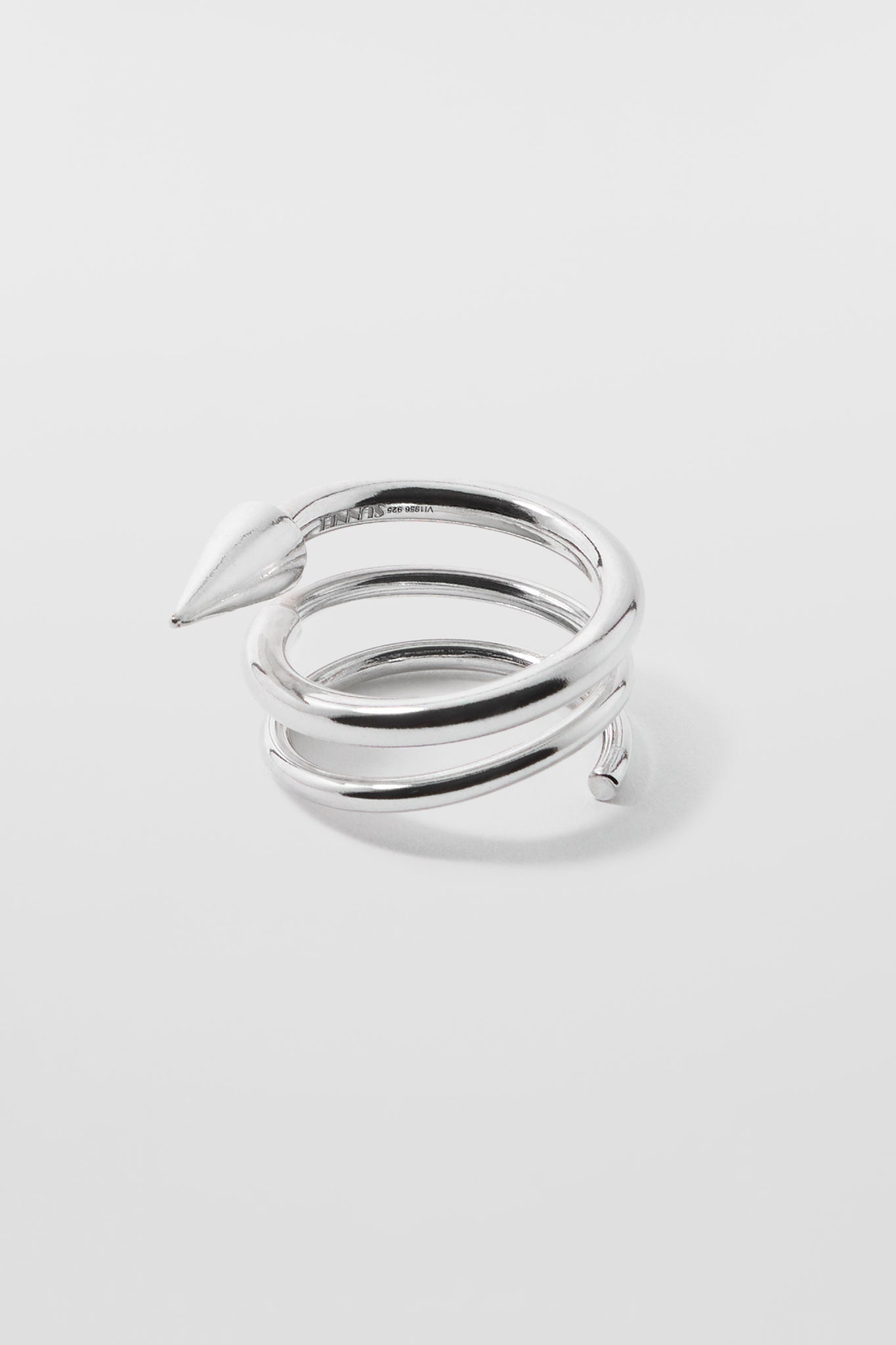 MEDIUM SPIRAL EAR-RING / silver