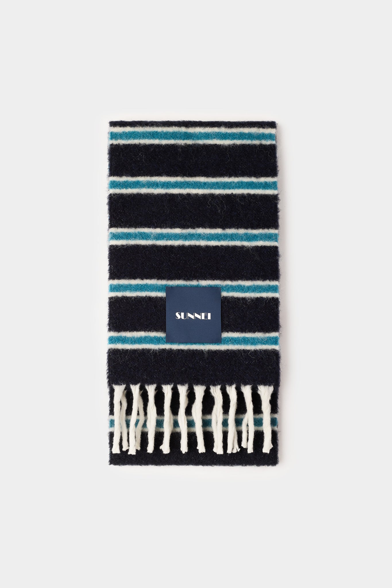 STRIPED SCARF / blue