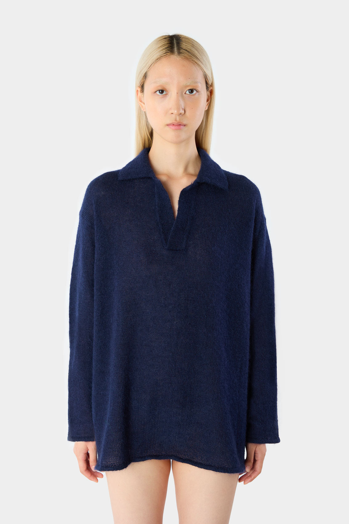 MOHAIR POLO / blue – SUNNEI