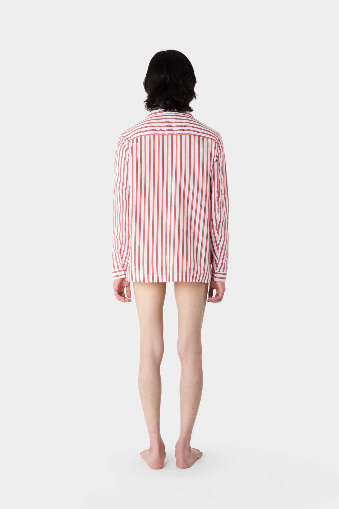 SHIRT / cream & red stripes