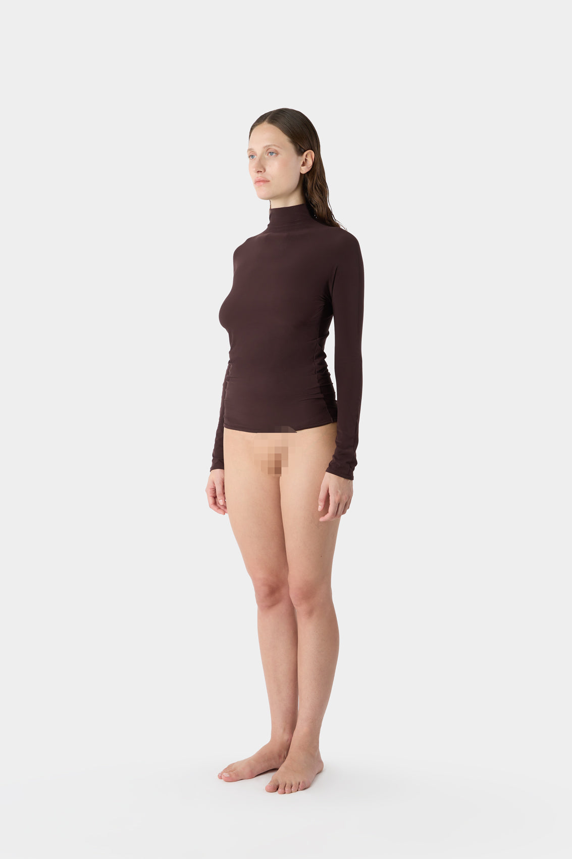 SUPERSTRETCH LONG SLEEVE T-SHIRT / chocolate