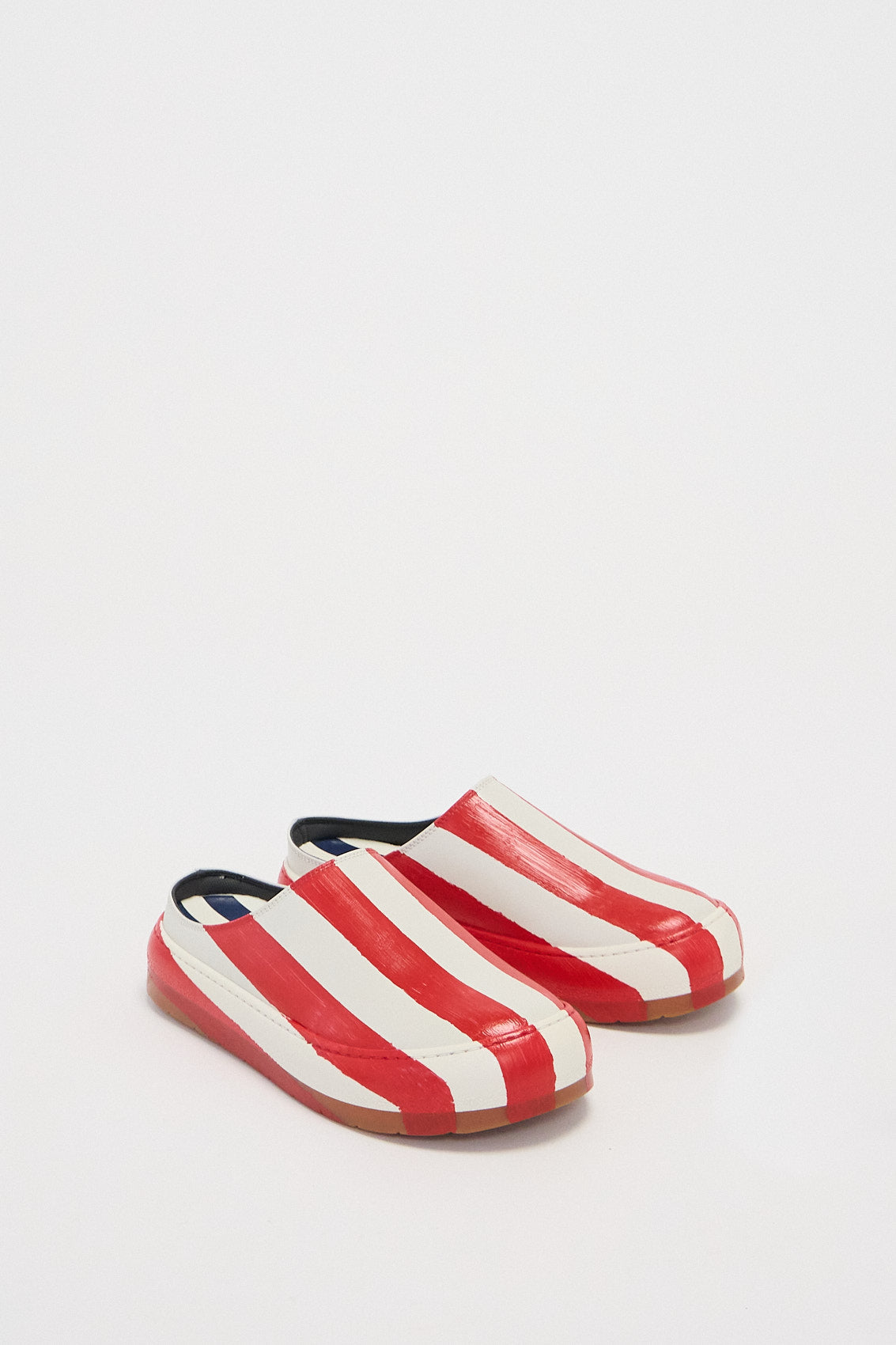 DREAMY MULE / red & white stripes