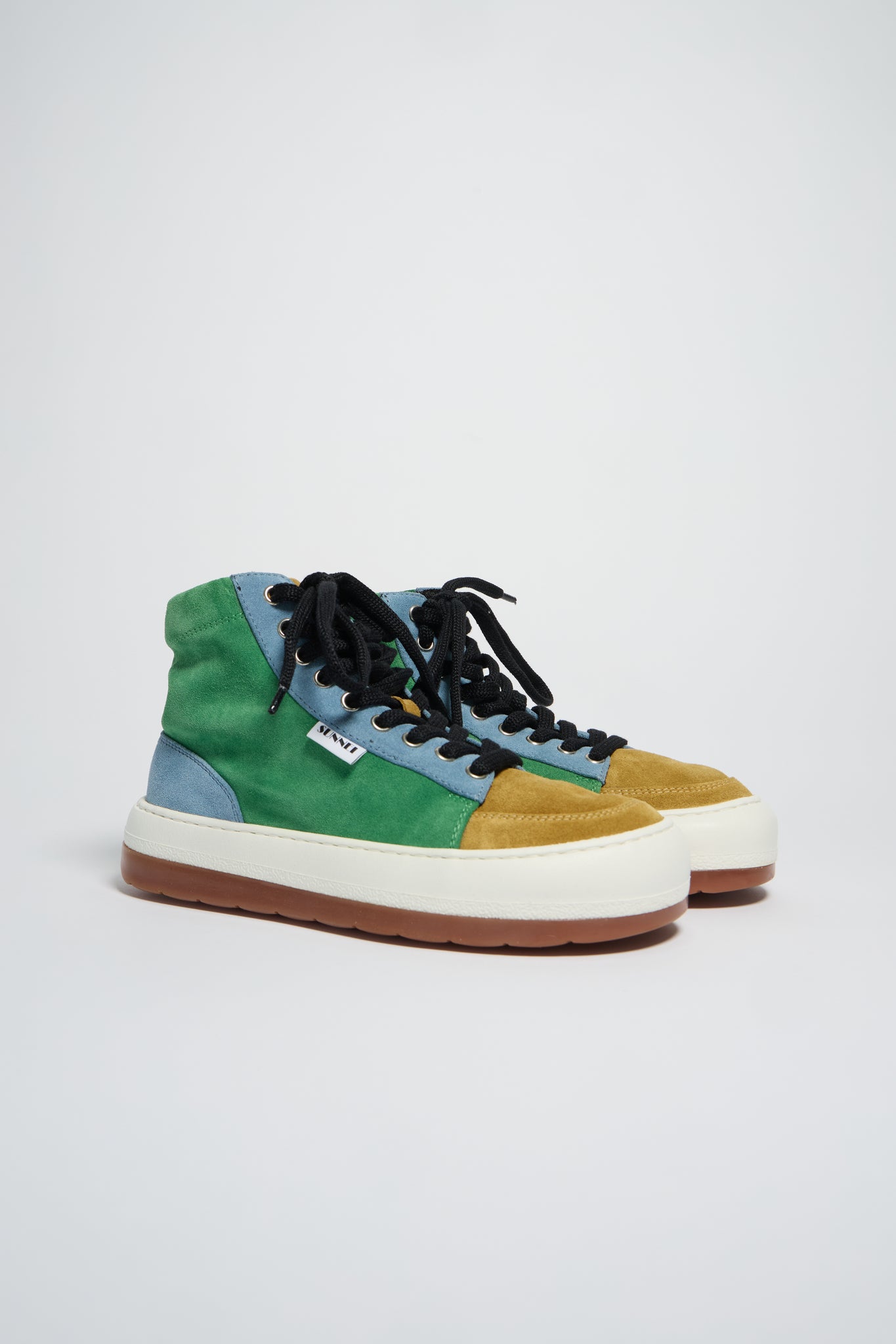 GREEN MULTICOLOR SUEDE HIGH TOP DREAMY SHOES