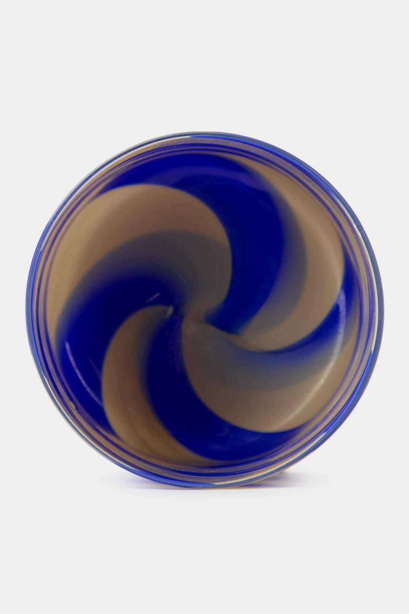MURANO GLASS / blue & grey spiral