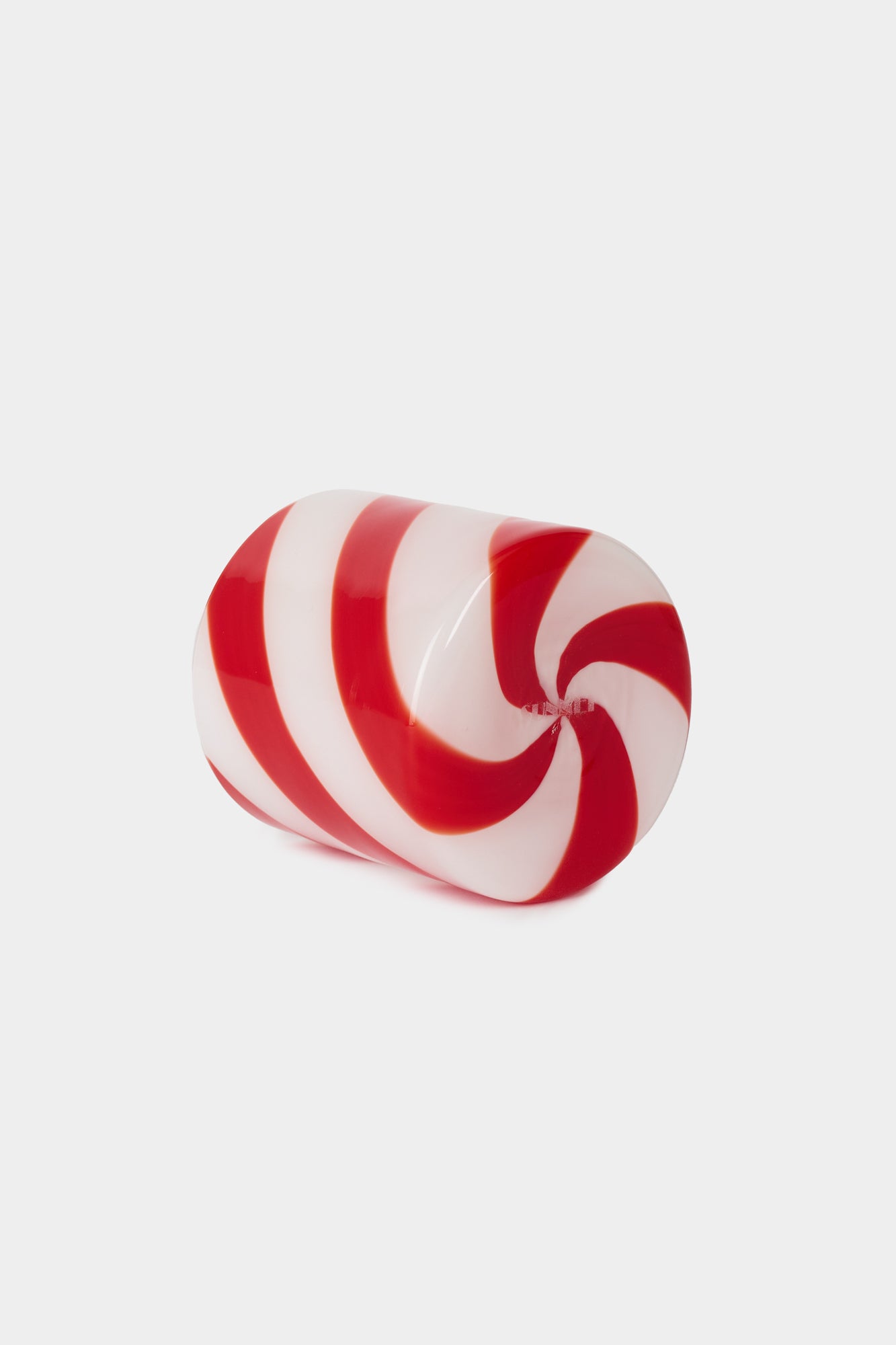 MURANO GLASS / red & white spiral