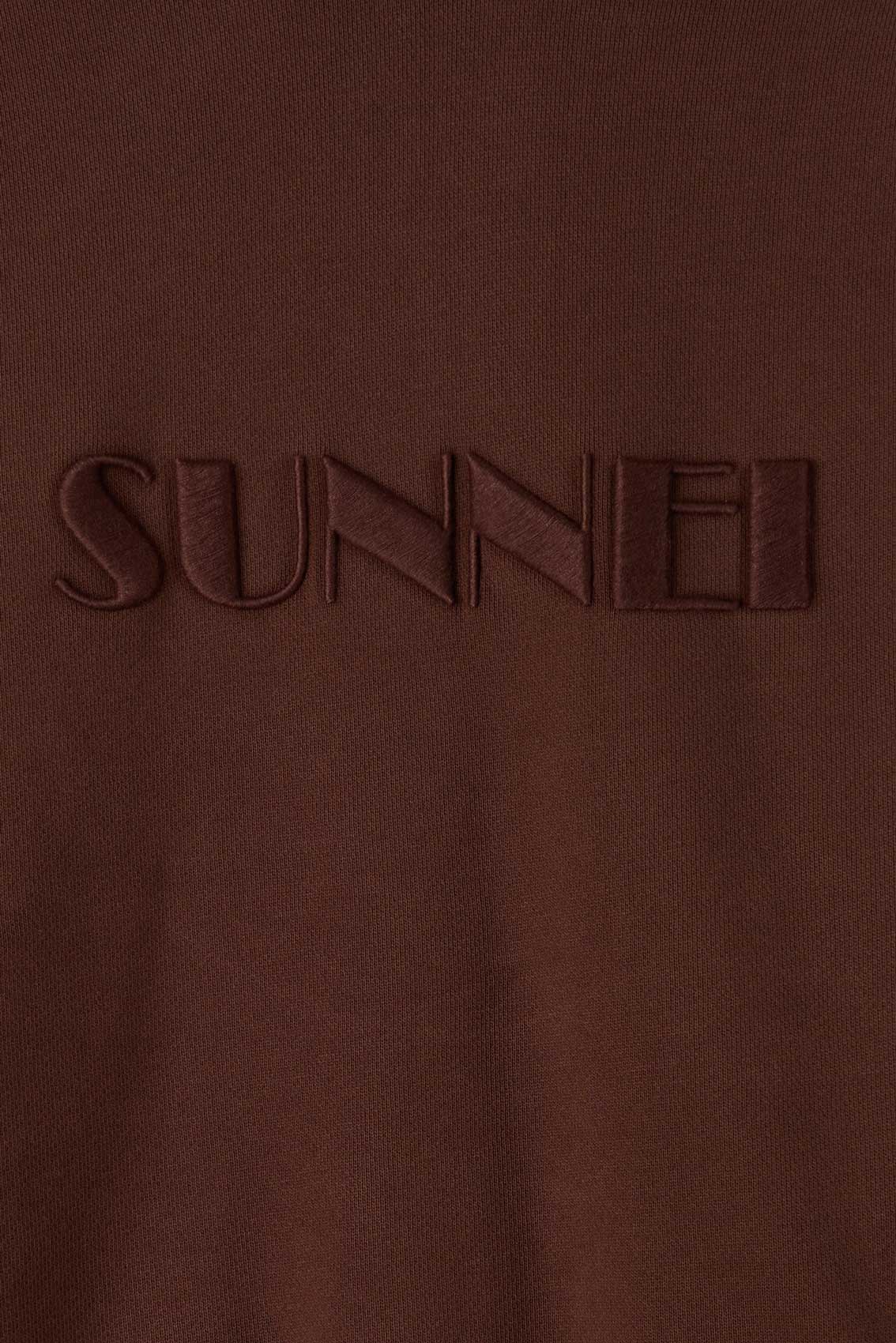 EMBROIDERED HOODIE / brown