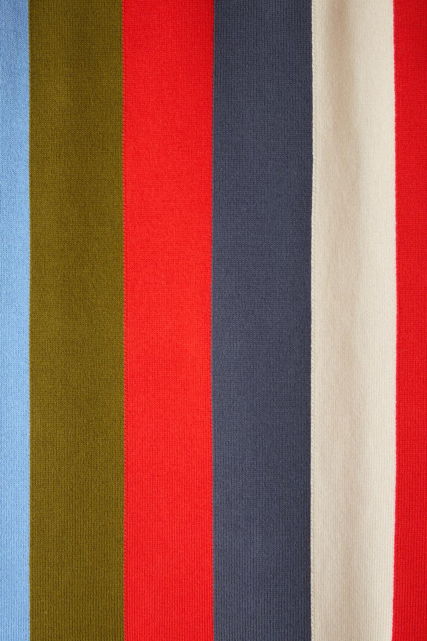 MAGLIAUNITA FRINGED LONG SKIRT / multicolor stripes