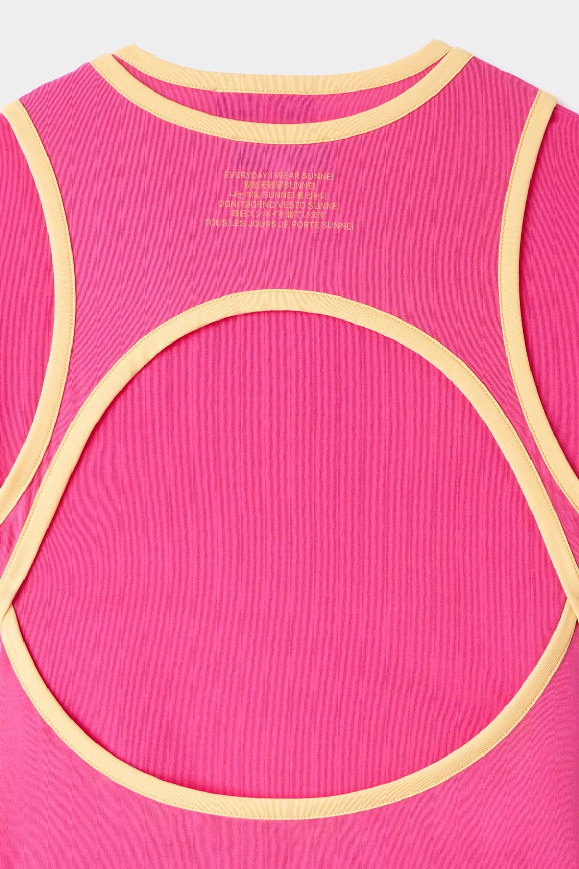 SUPER STRETCH COMBINED T-SHIRT / hot pink