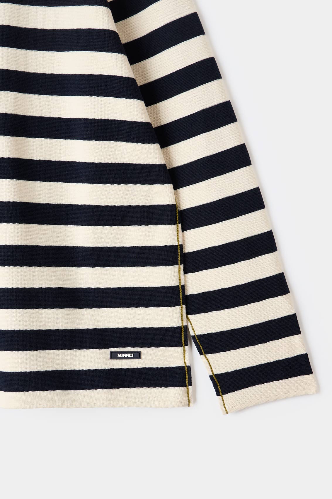MAGLIAUNITA LONGSLEEVE T-SHIRT / cream & dark navy stripes