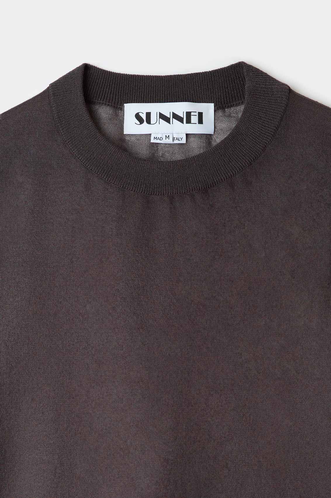 Sunnei Black Mesh Long Sleeve T-Shirt Sunnei
