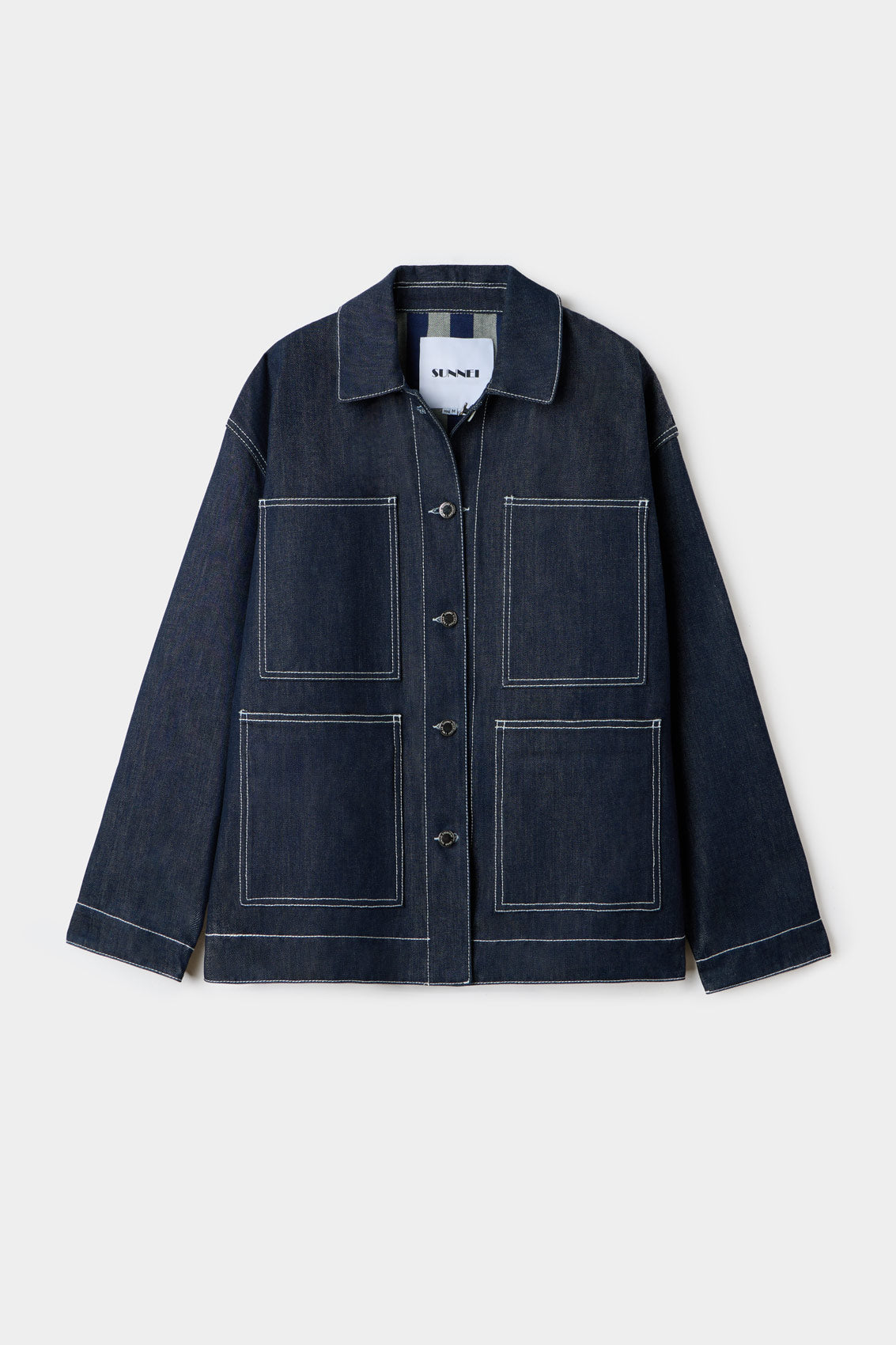 BELLIDENTRO REVERSIBLE JACKET / denim & blue stripes – SUNNEI