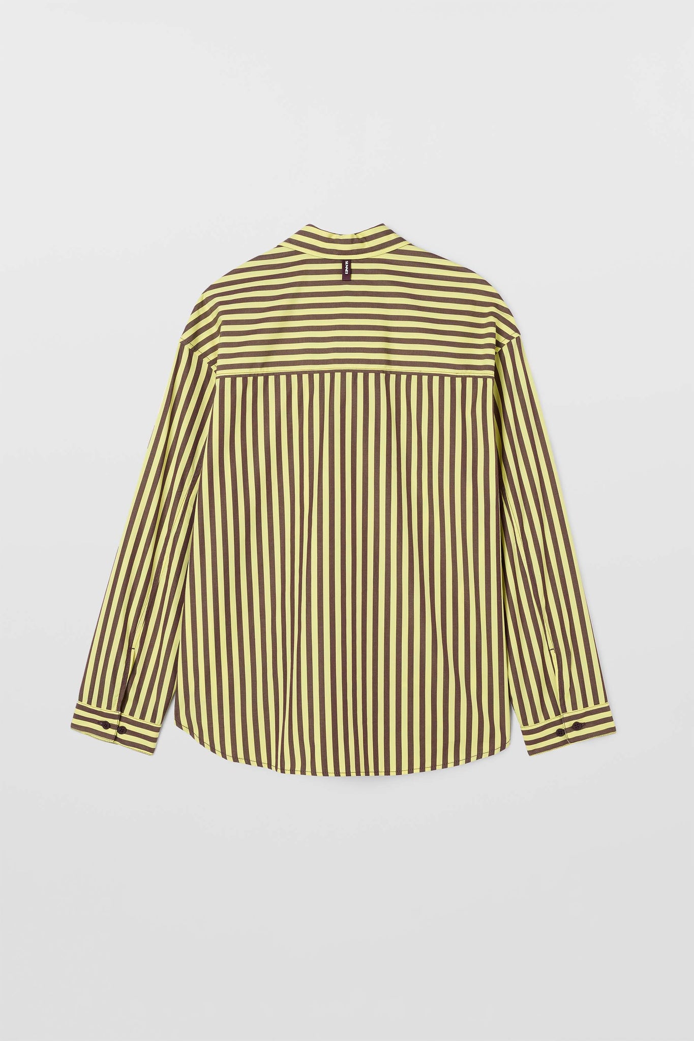 OVER SHIRT / burnt aubergine & yellow stripes