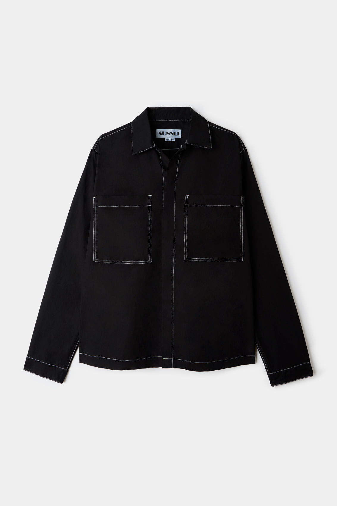 POCKET REGULAR SHIRT / black – SUNNEI