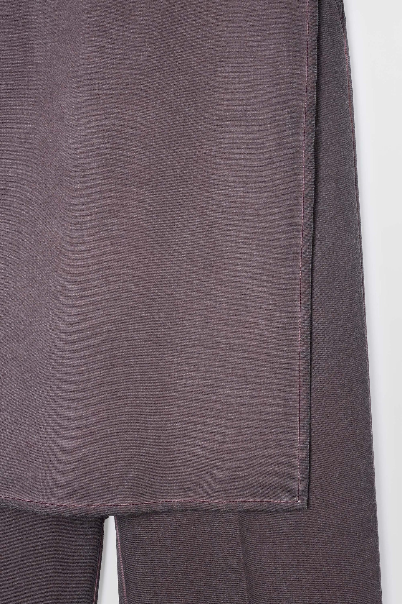 LONG PANTA SKIRT / plum