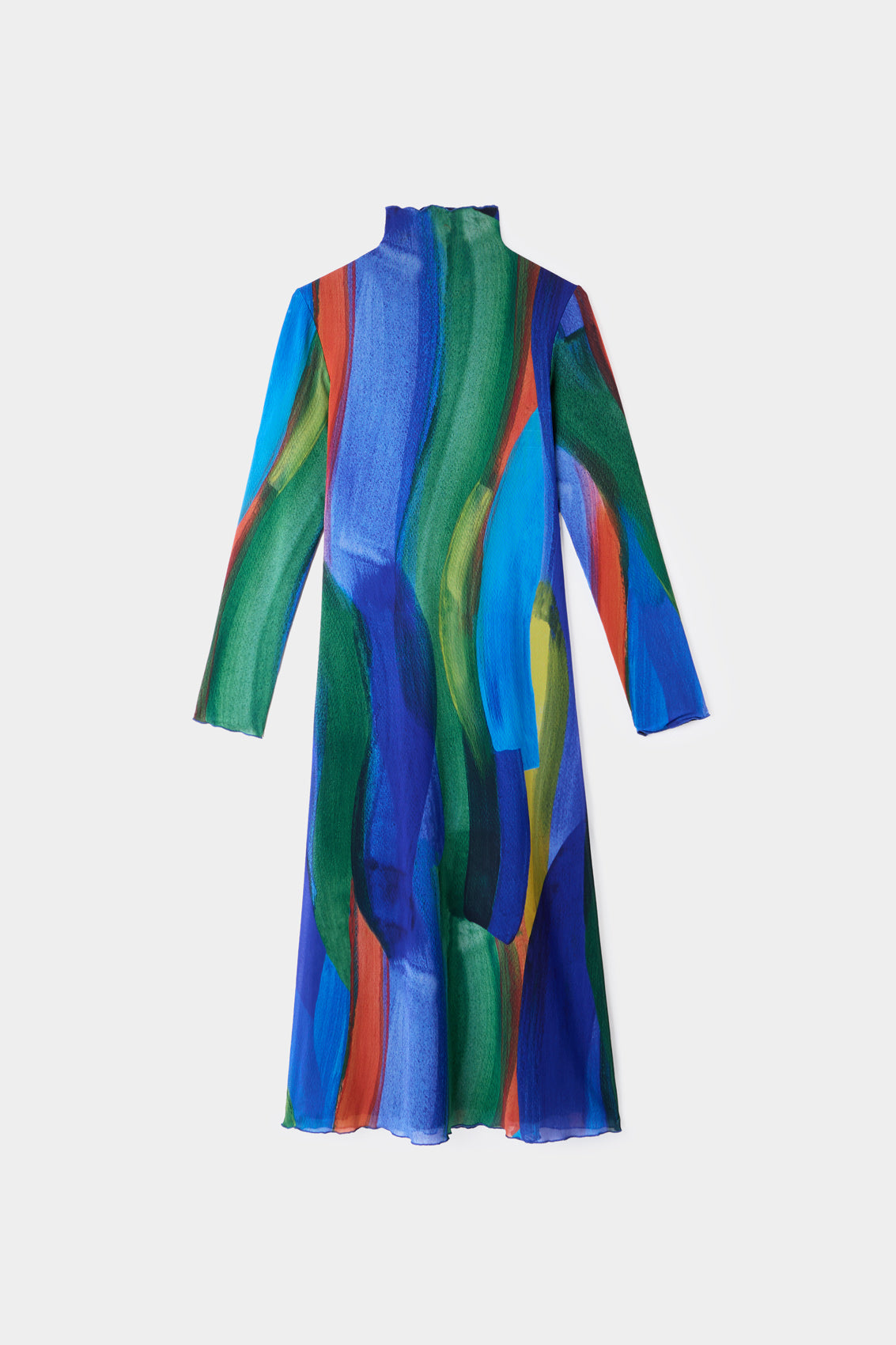 PENNELLATA TULLE DRESS / multicolor allover print