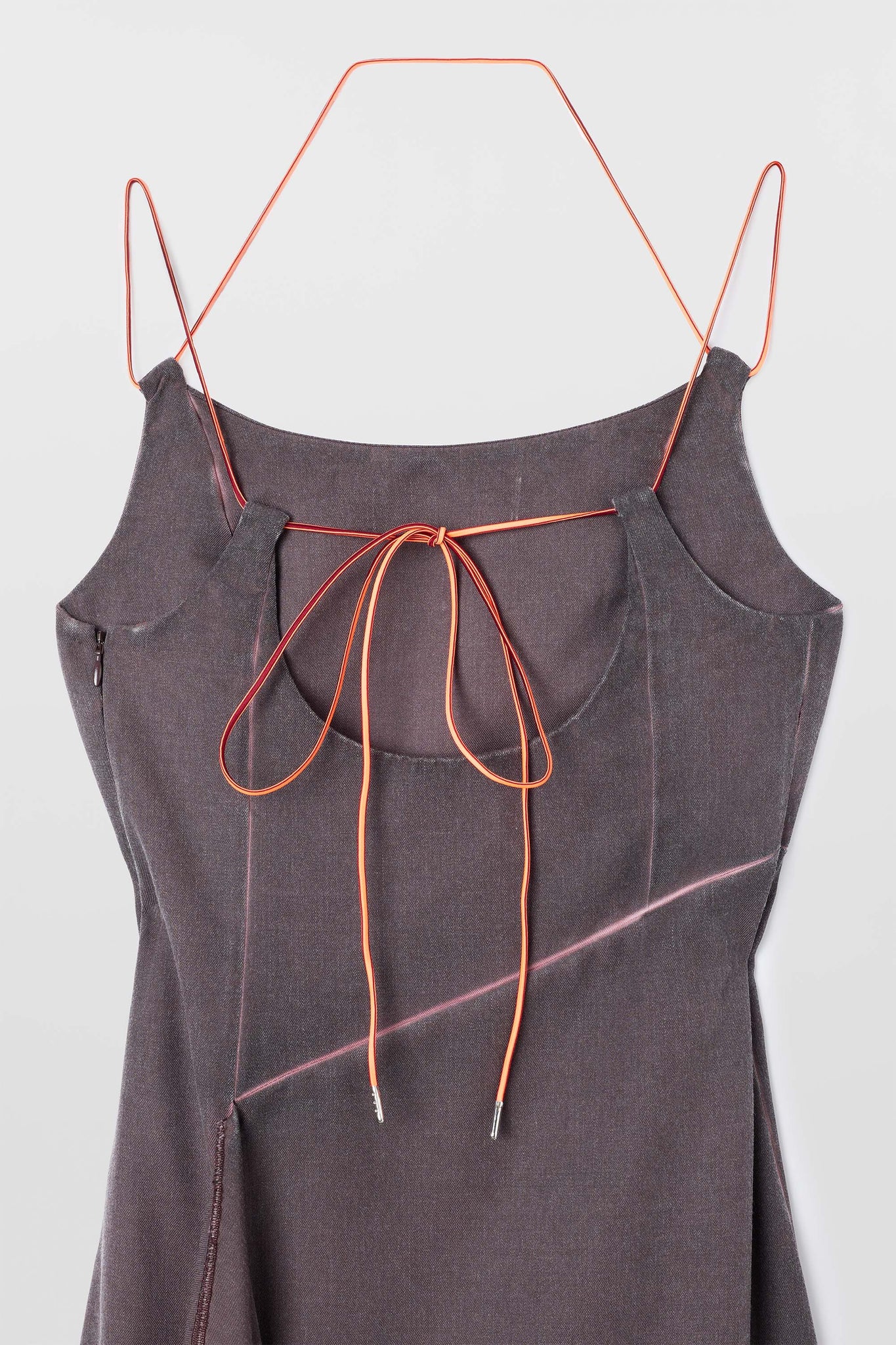 DRAPED DRESS / plum