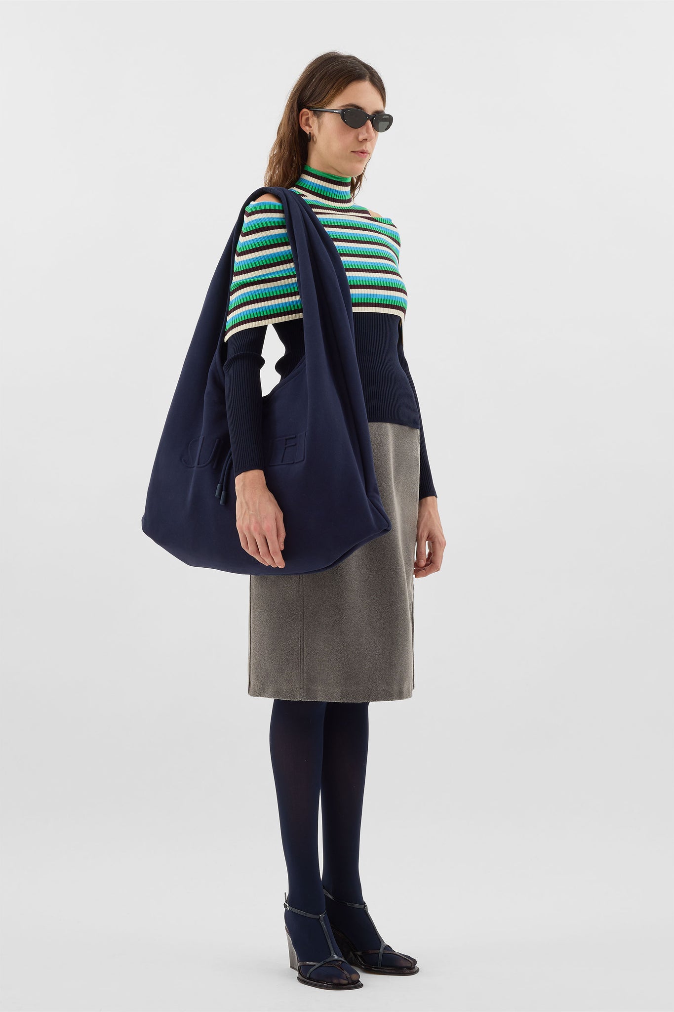 FOLDED TOP / dark blue