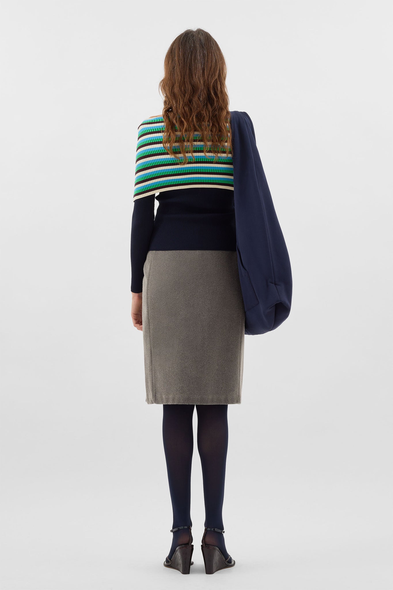 FOLDED TOP / dark blue