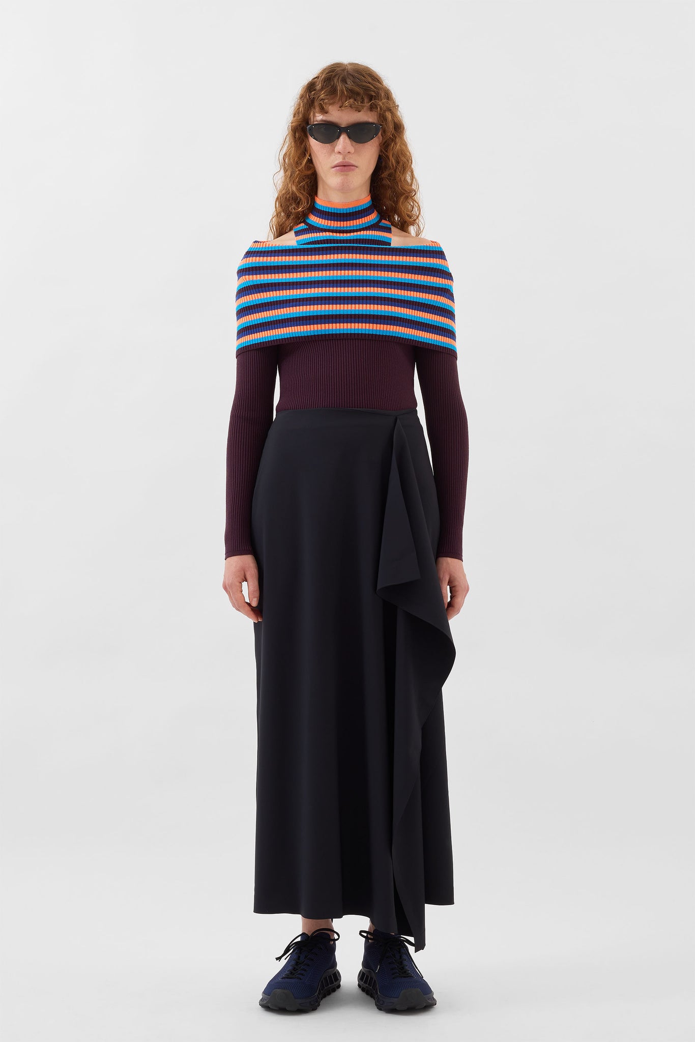 FOLDED TOP / burnt aubergine