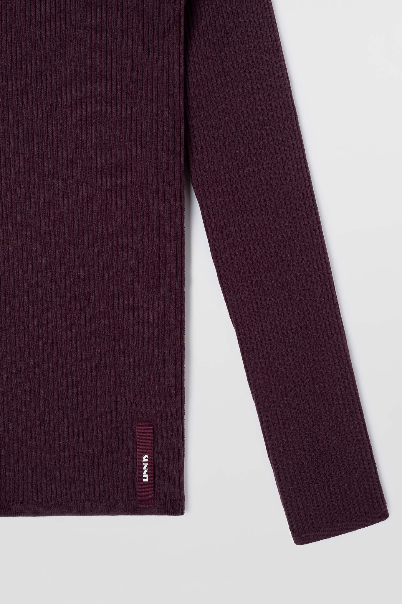 FOLDED TOP / burnt aubergine