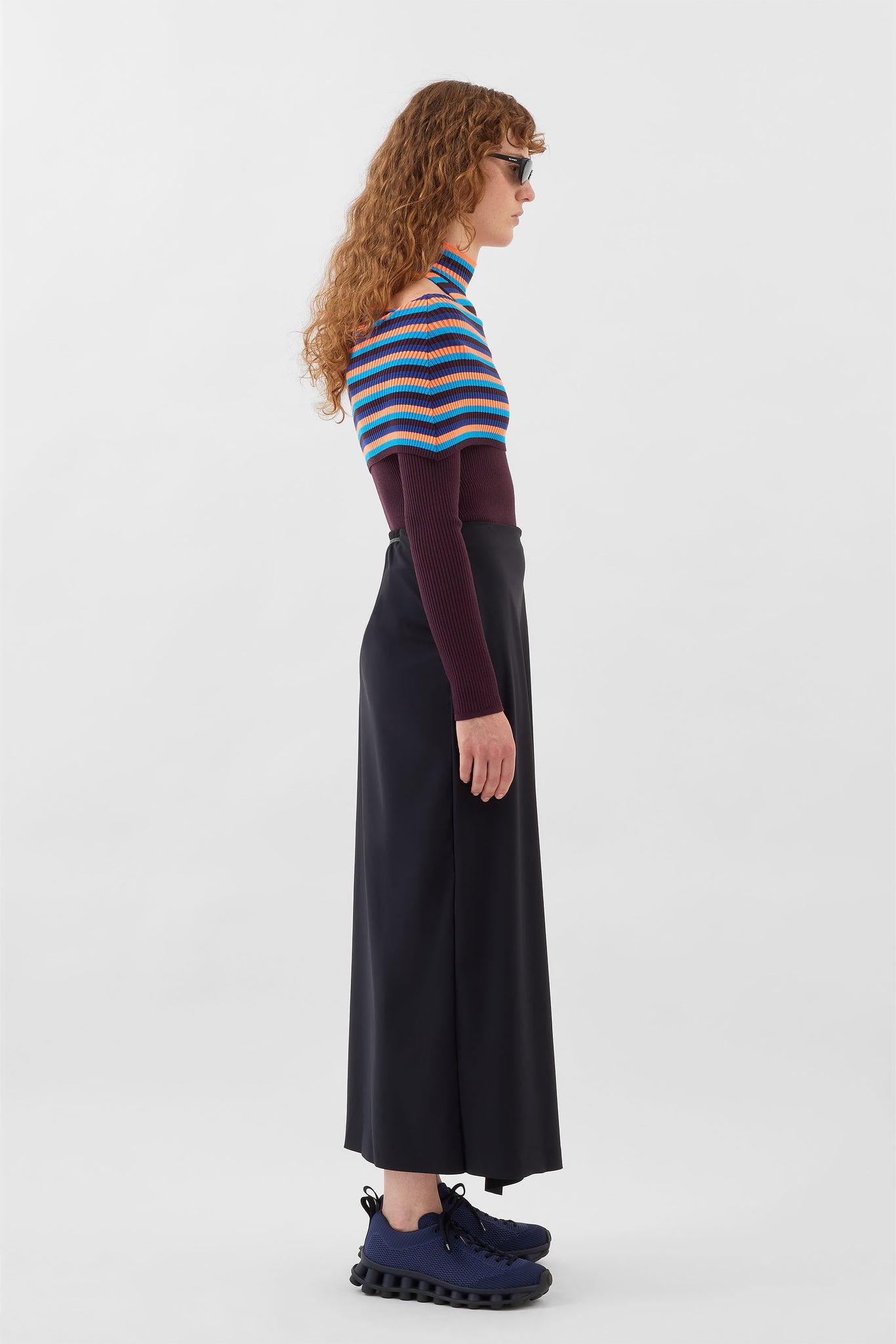 FOLDED TOP / burnt aubergine