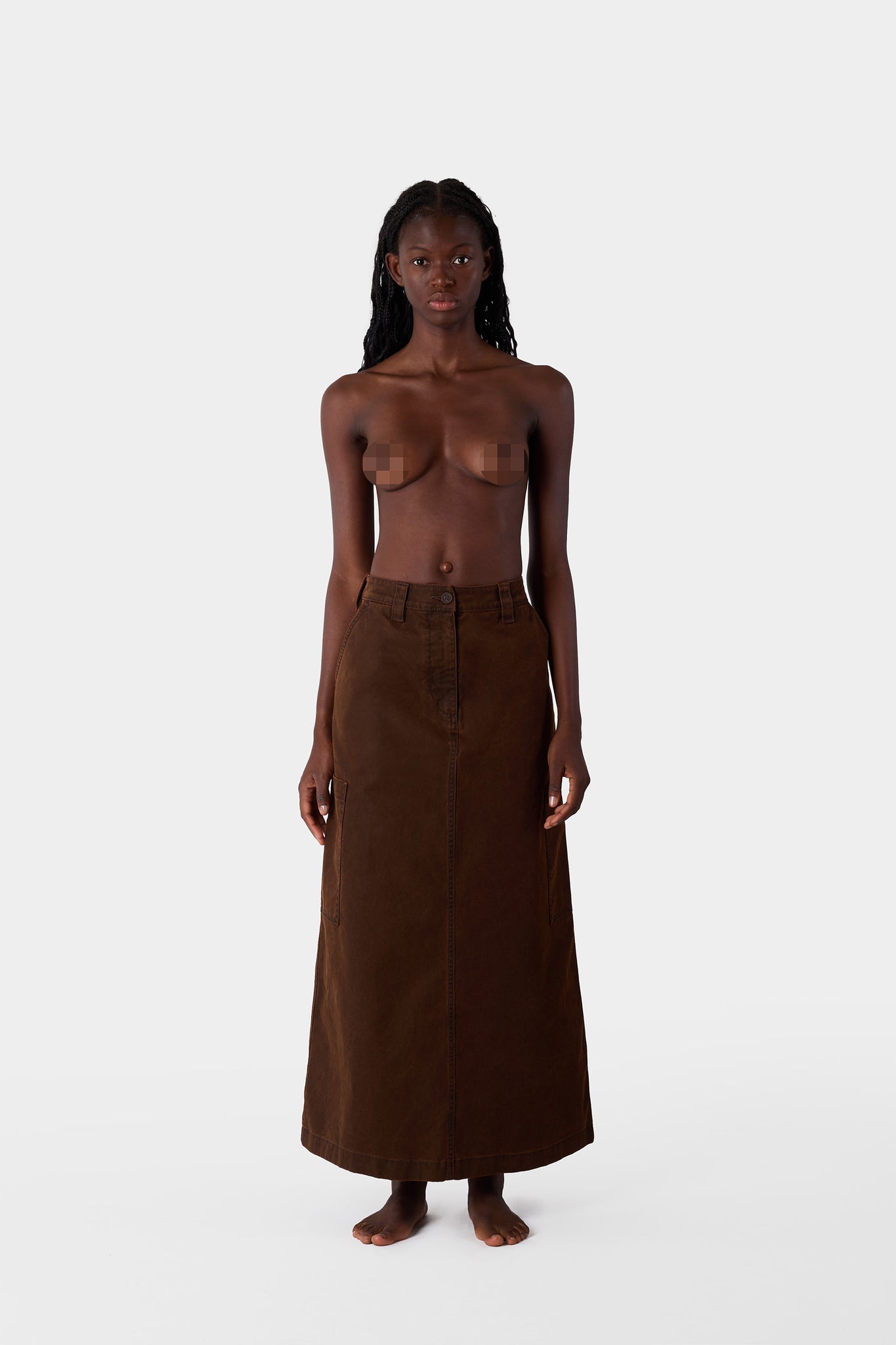 CARGO SKIRT / brown