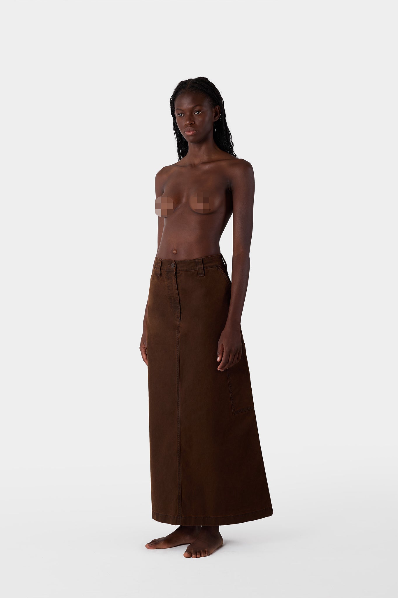 CARGO SKIRT / brown