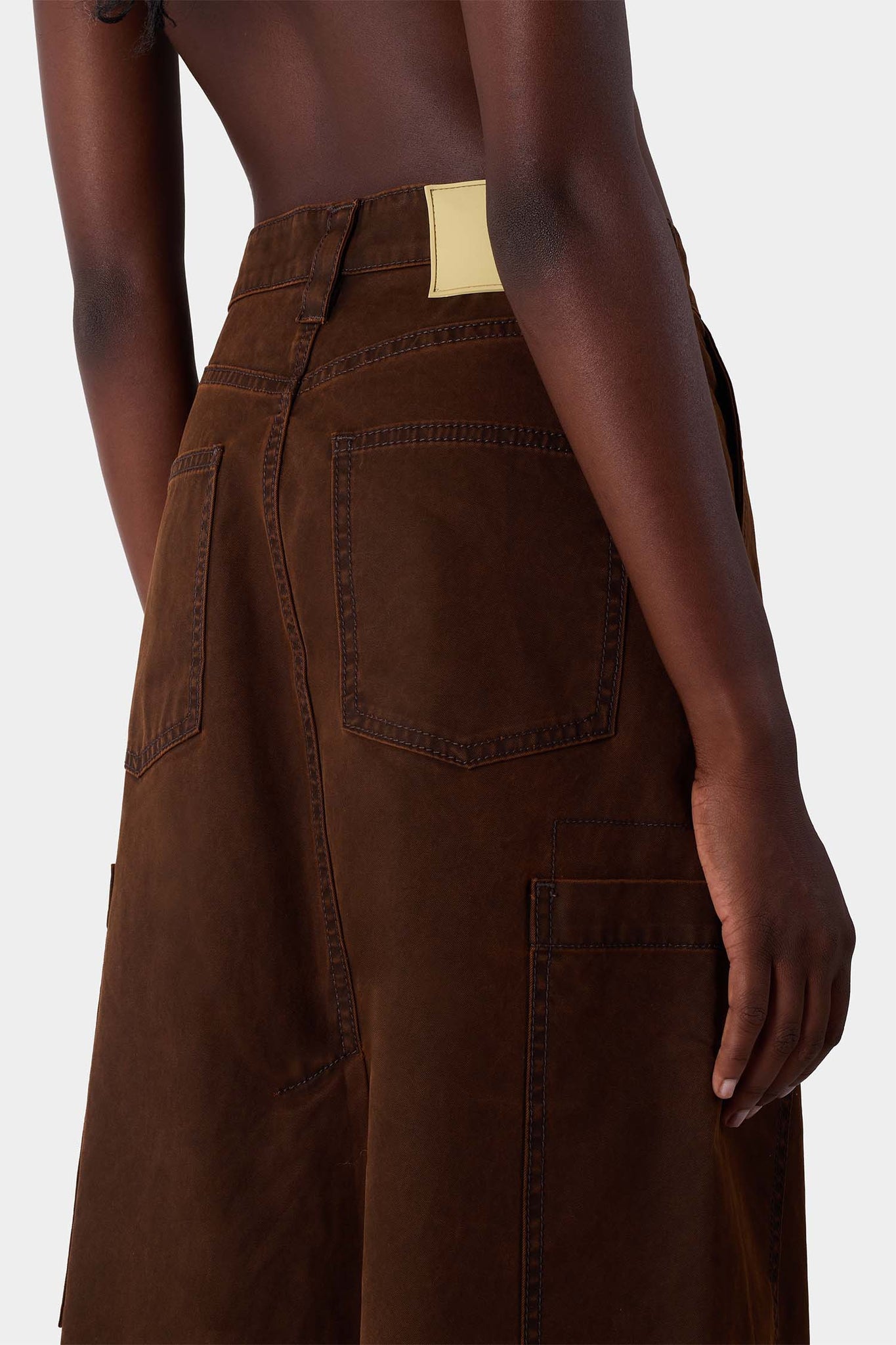 CARGO SKIRT / brown