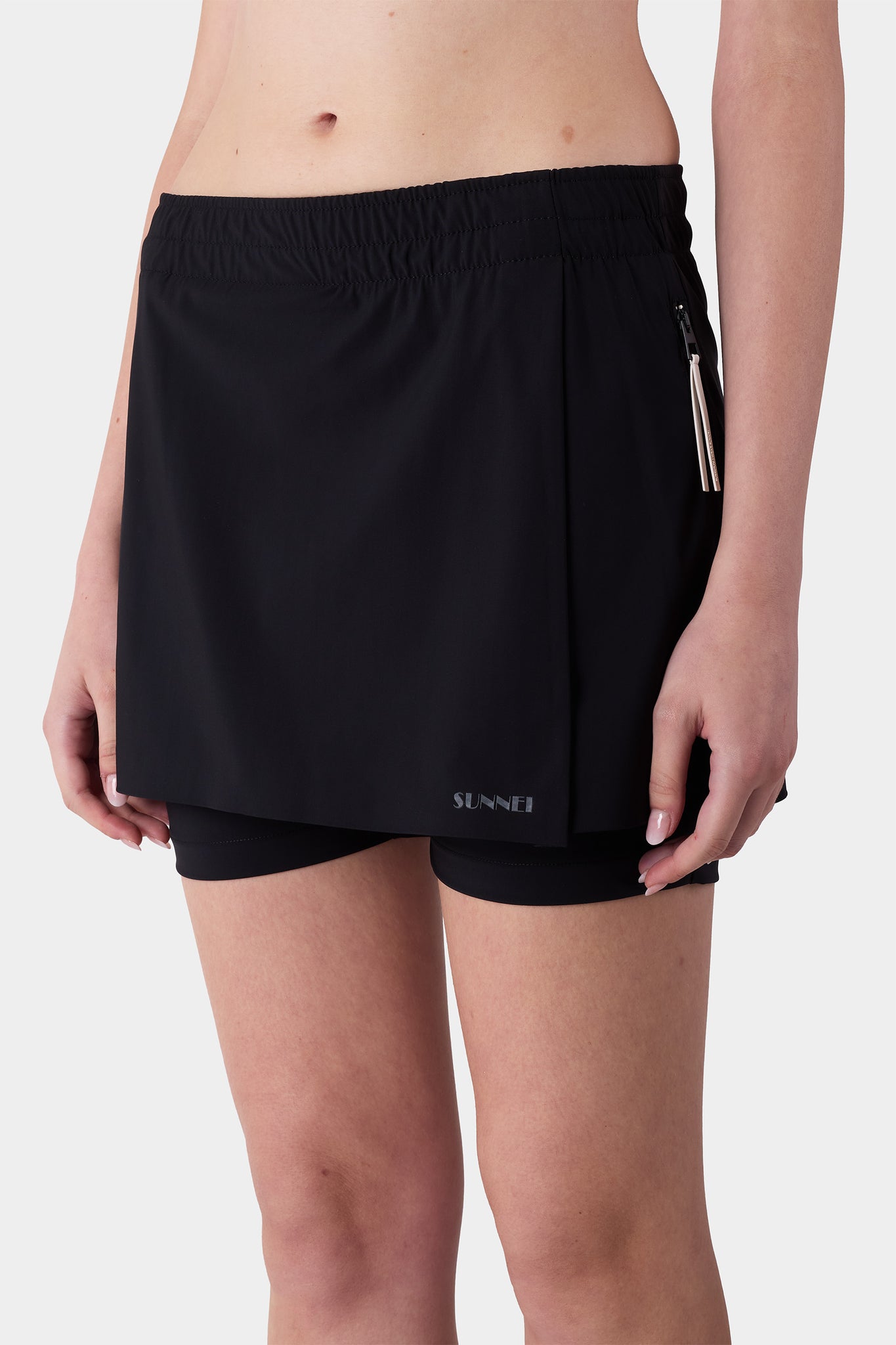 ELASTIC MINI SKIRT / black