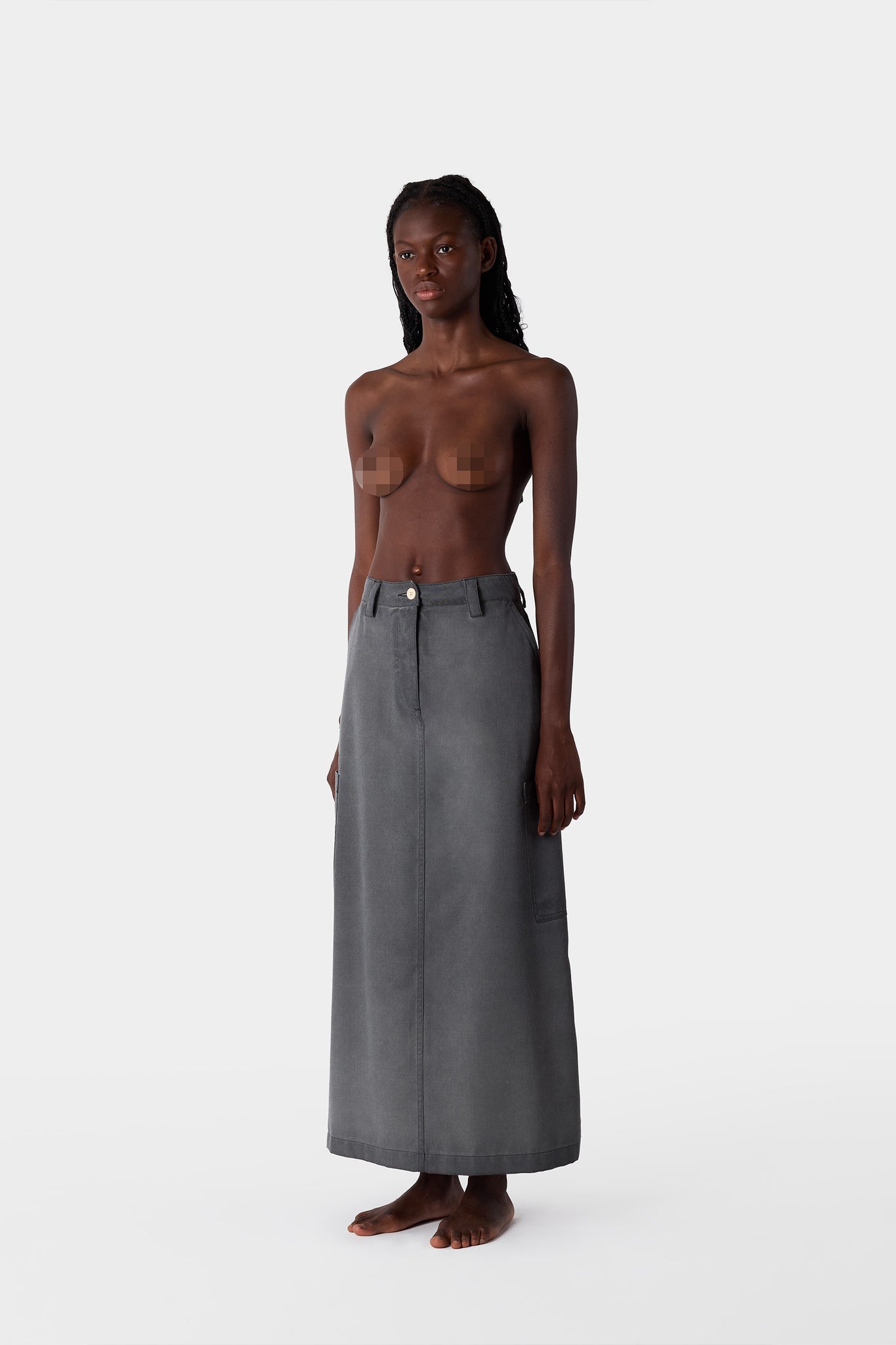 CARGO SKIRT / grey