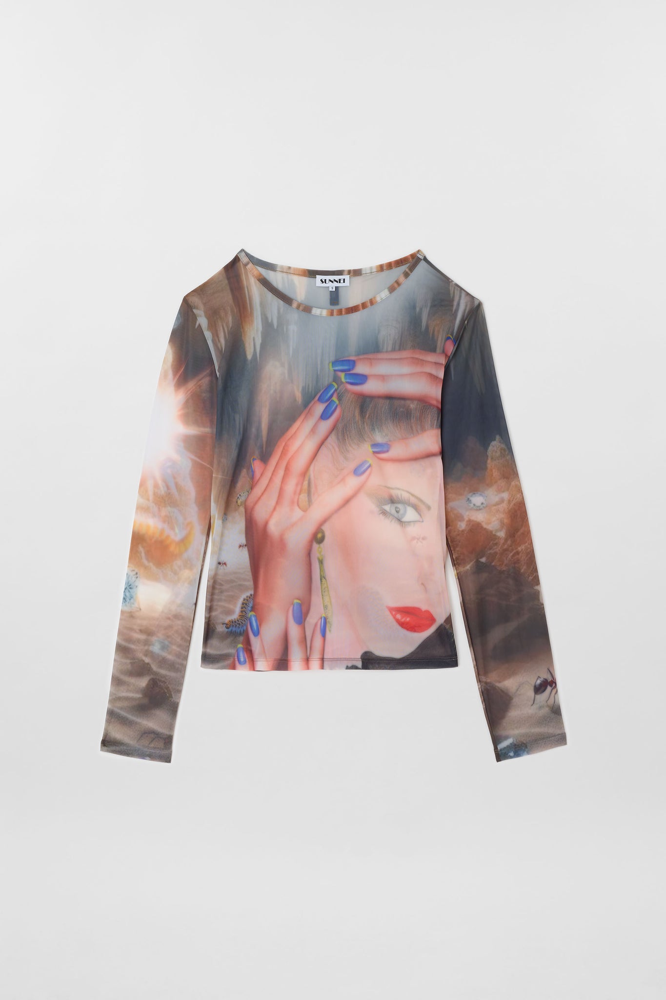 LONGSLEEVE SHEER TOP / Pascale print