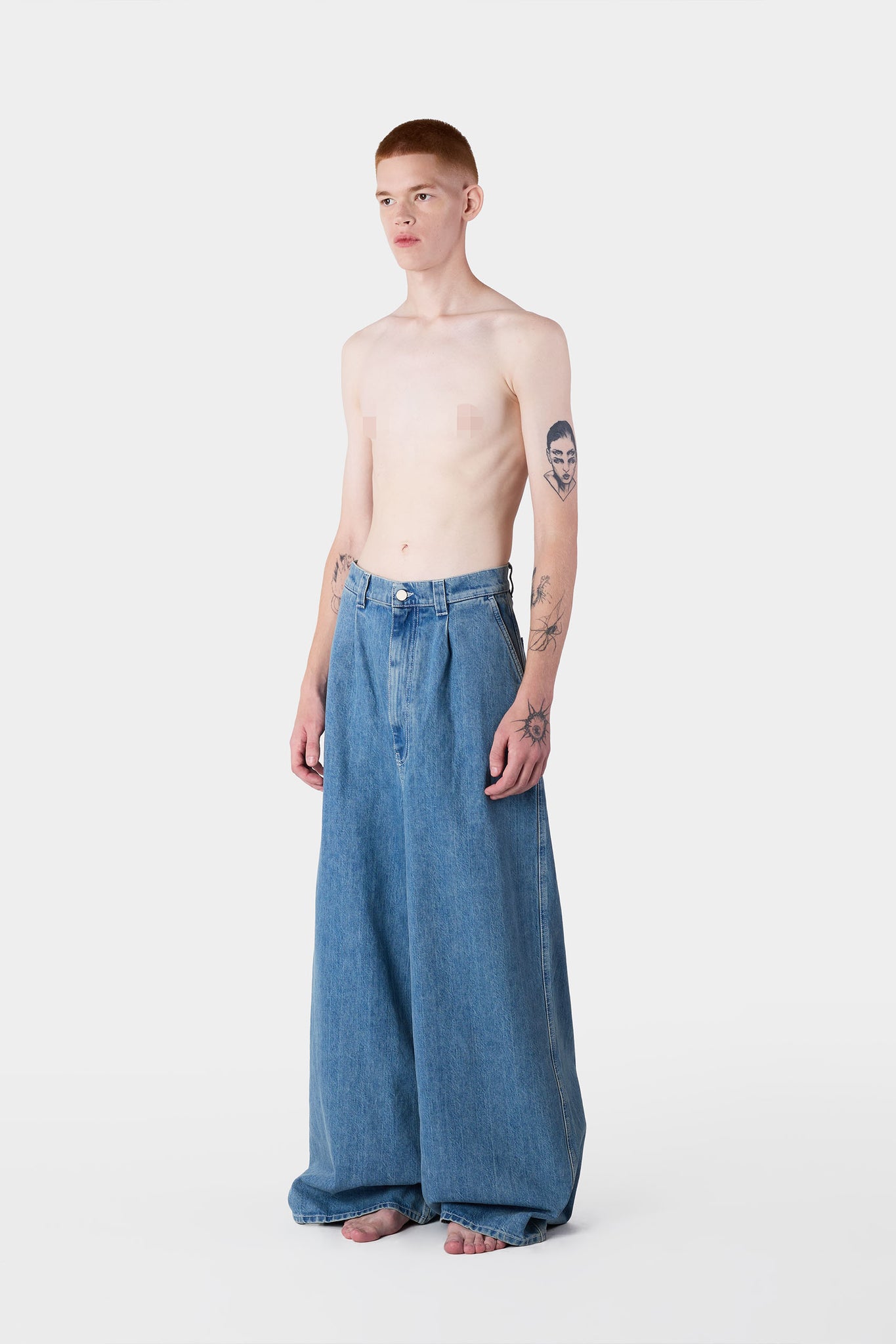 EXTRA OVER PANTS / light washed denim