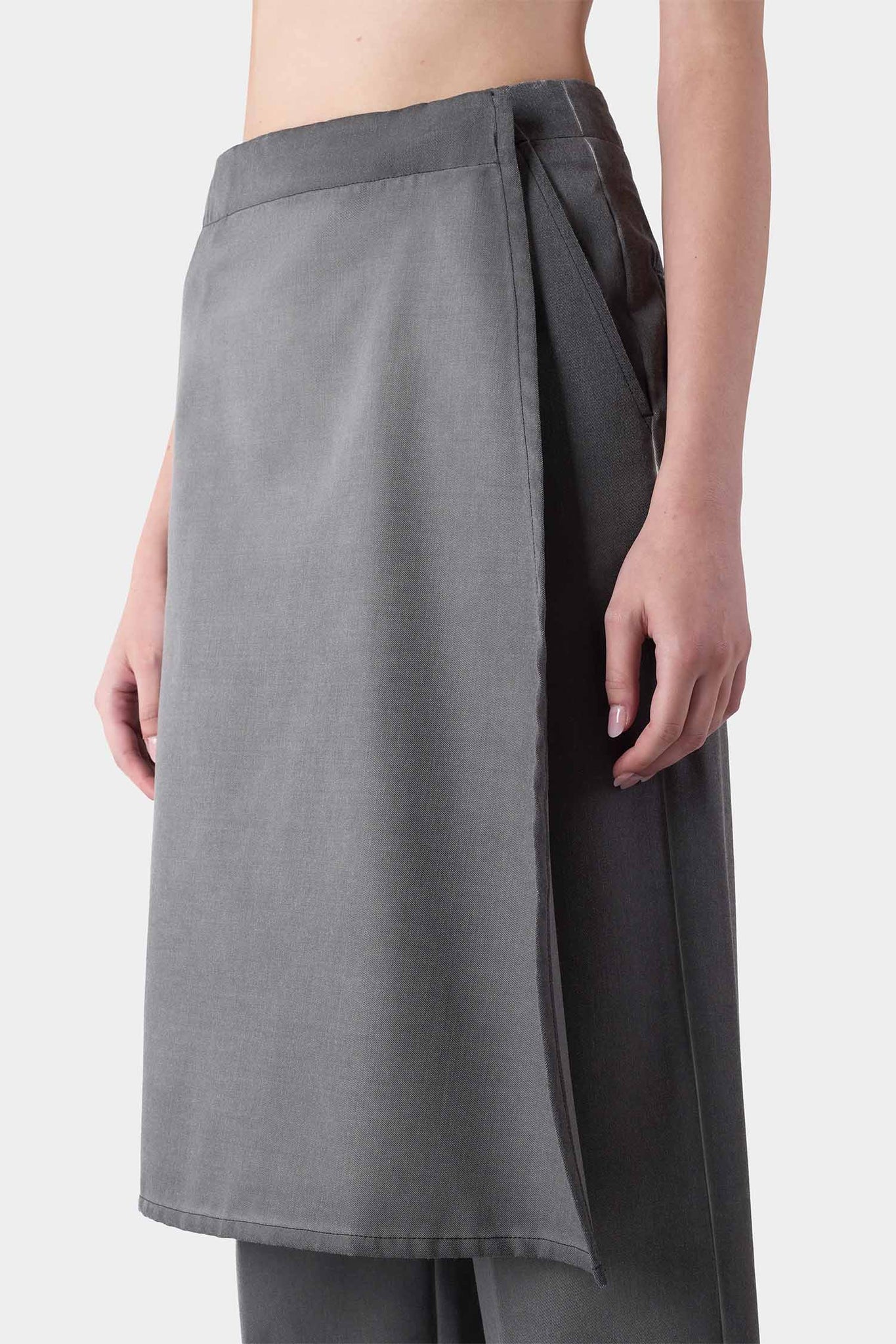 LONG PANTA SKIRT / grey