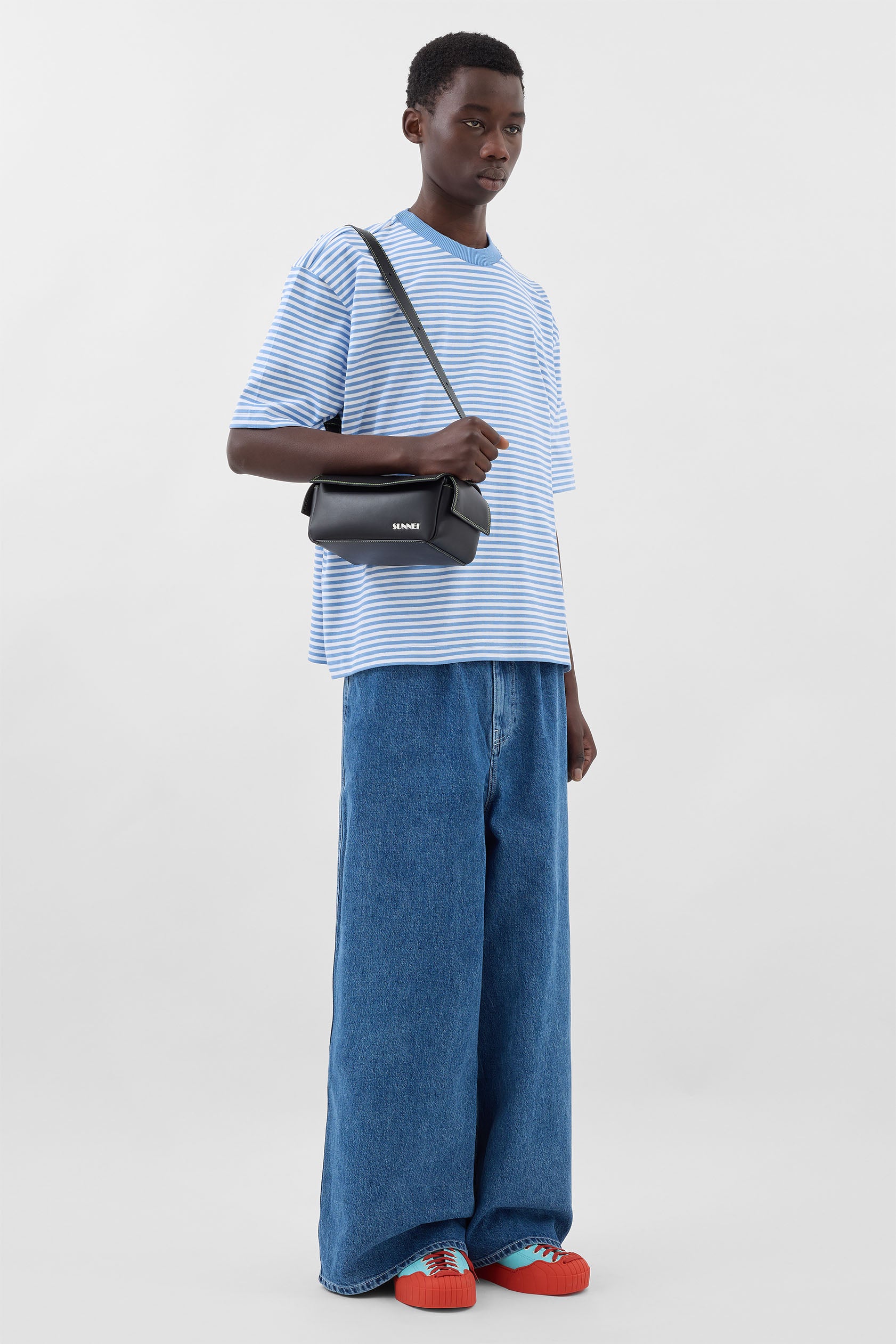 【関税込み】SUNNEI マルチカラー Over Tシャツ Sunnei Striped Shirt | Blue | FARFETCH