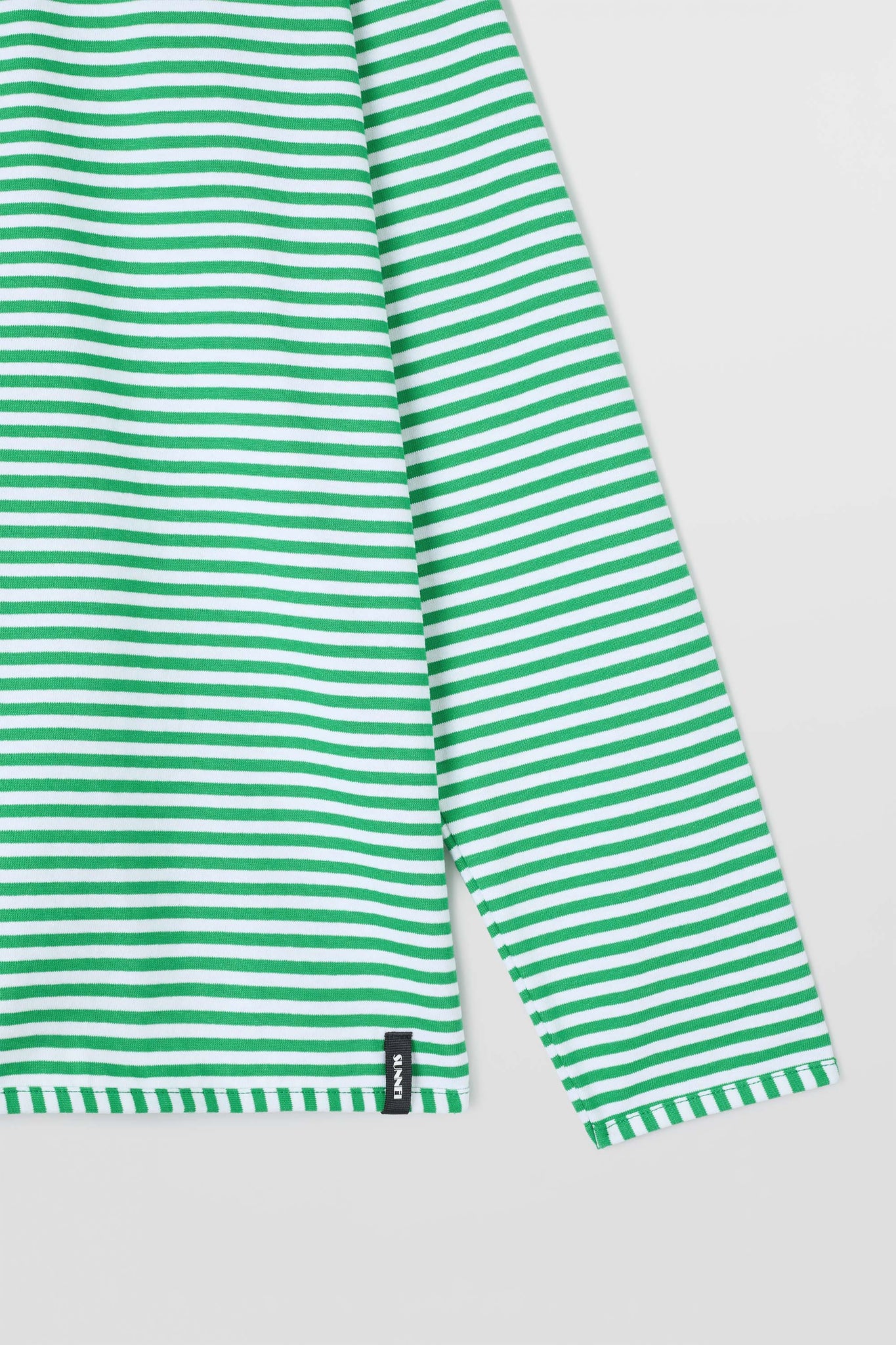 CLASSIC LONGSLEEVE / off white & bright green stripes